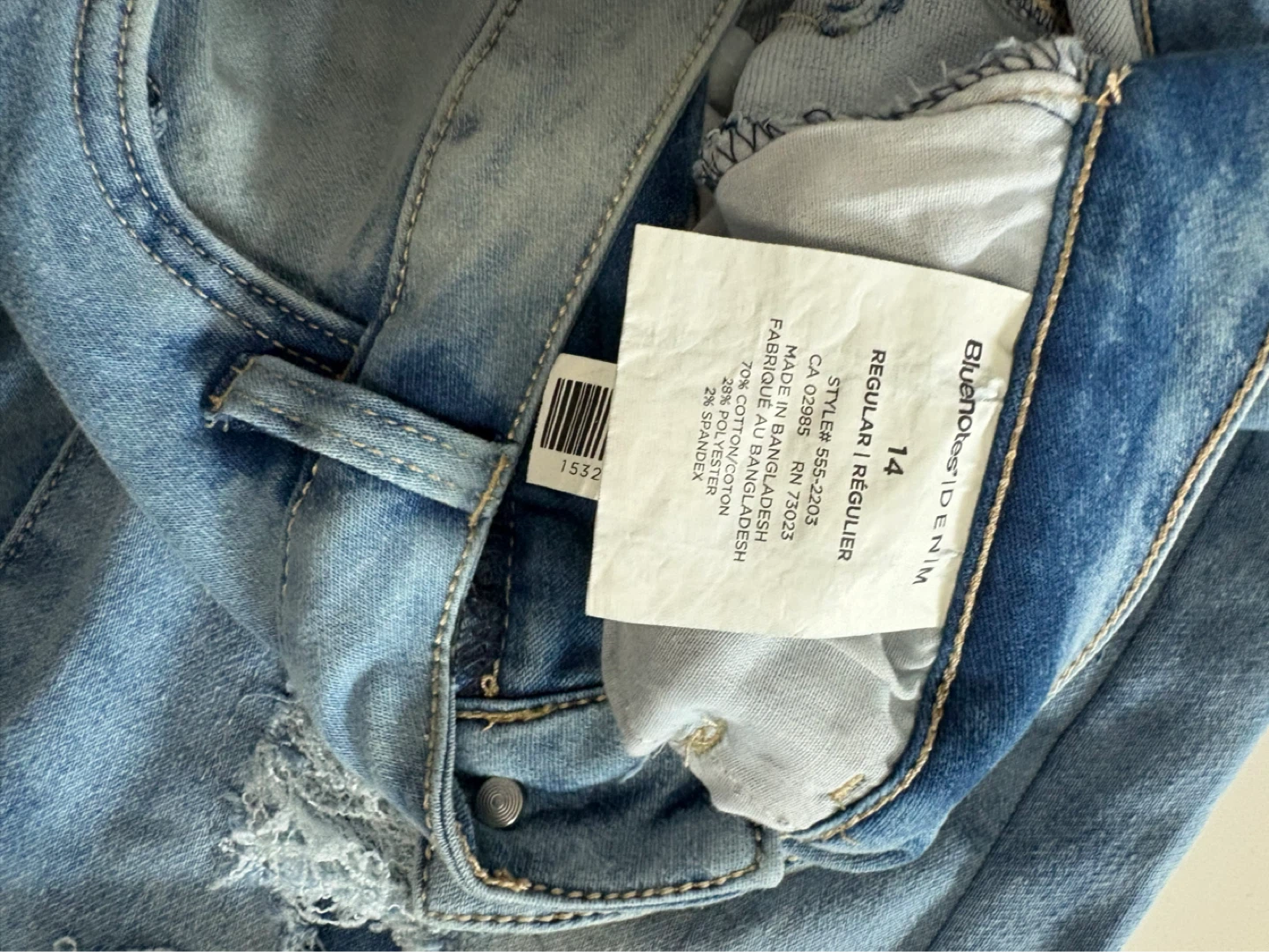 Bluenotes Women's Regular Fit Ripped Jeans - Size 14