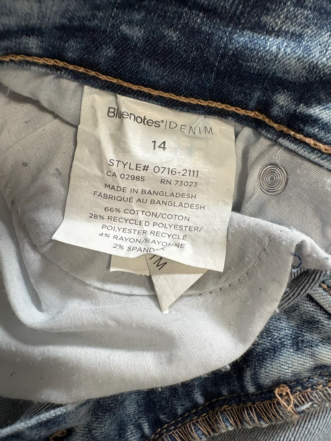 Bluenotes Denim Ripped Jeans Size 14
