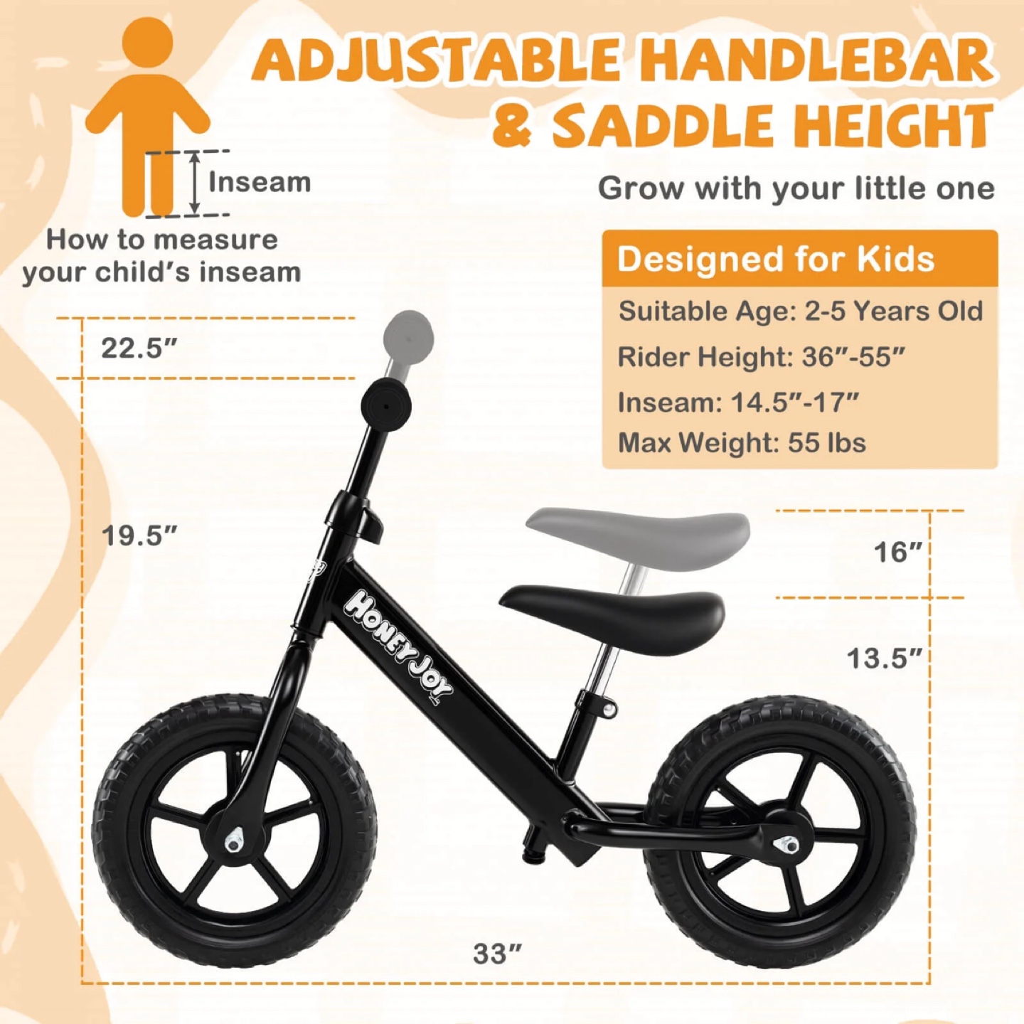 Honey Joy Toddler Balance Bike - photo 3