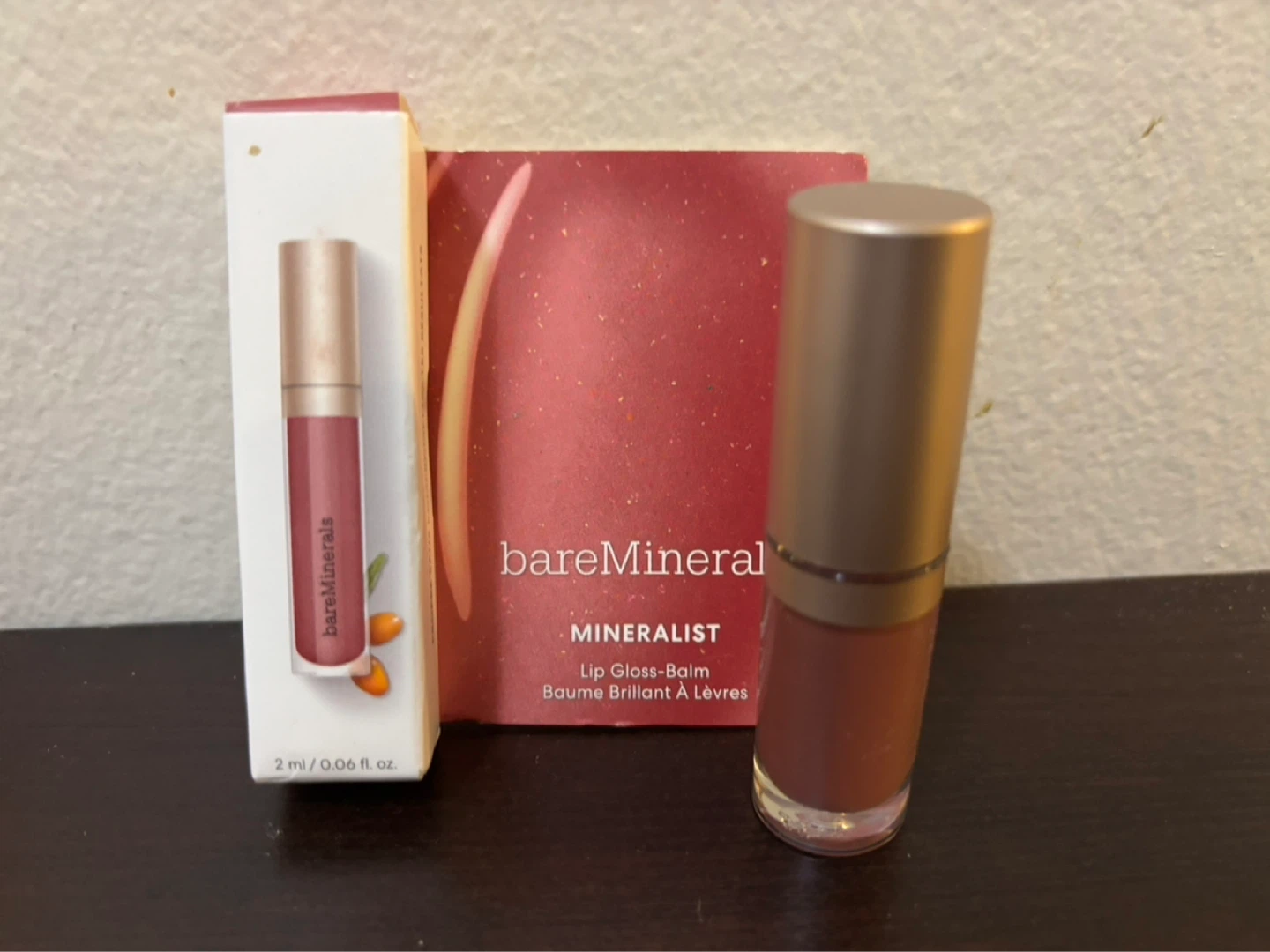 NEW-bareMinerals MINERALIST Lip Gloss-Balm in Sincerity