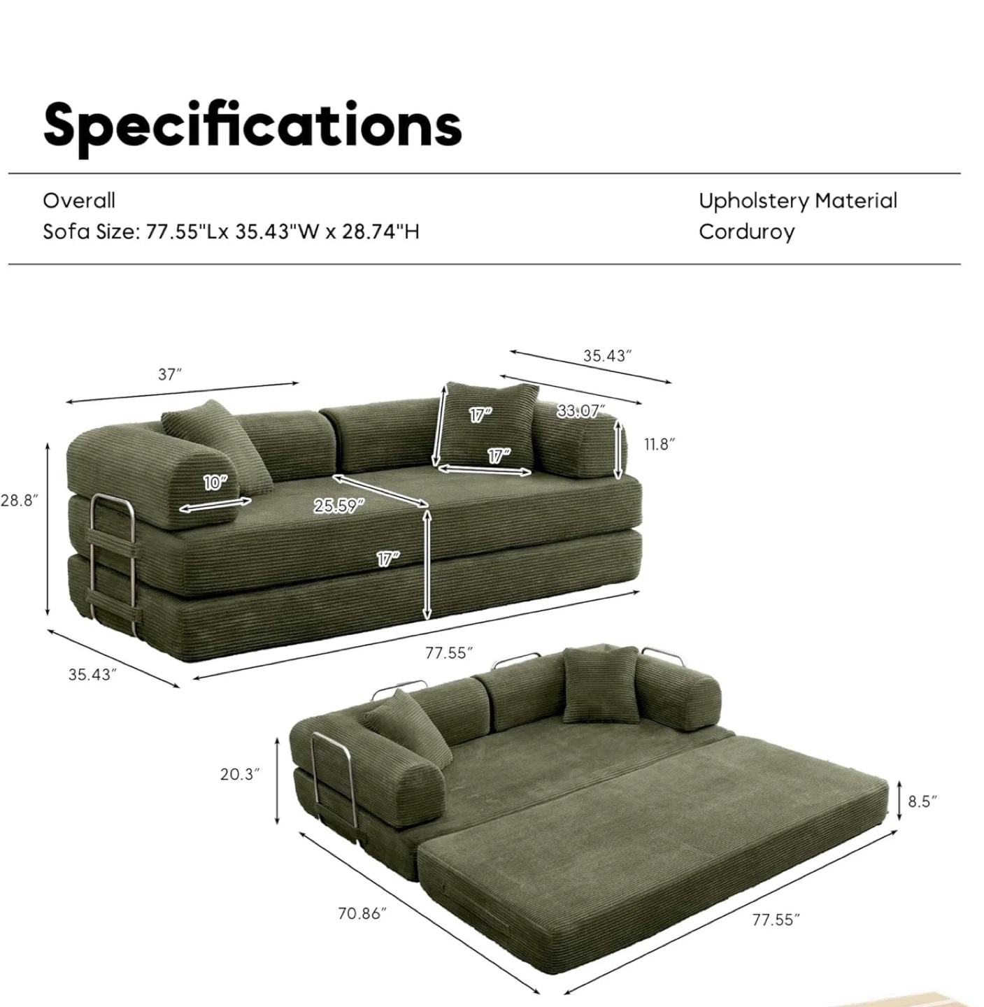 Green Sectional Sofa - photo 5