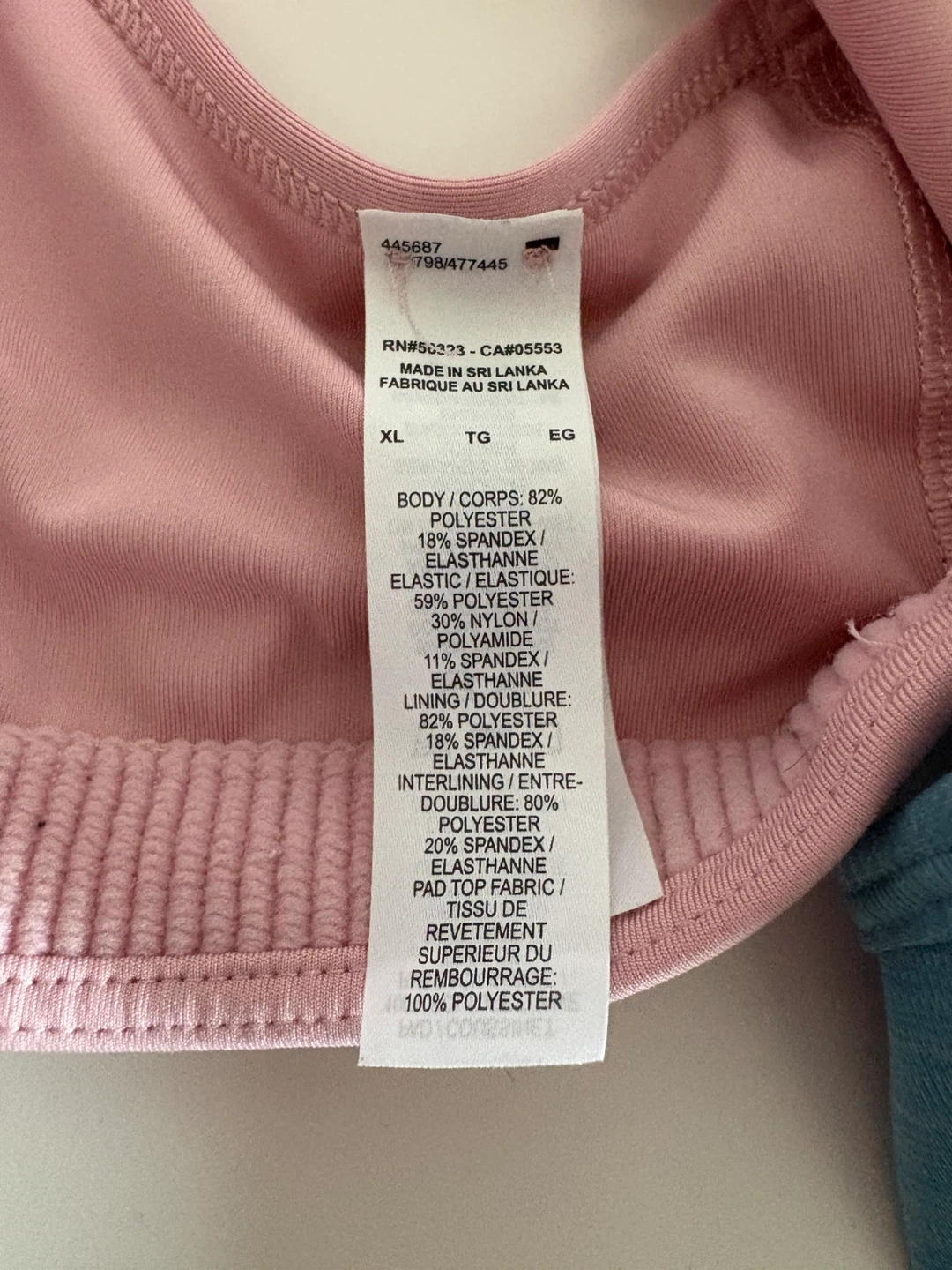 Nike Sports Bras (Pink & Blue) - Size XL - photo 3