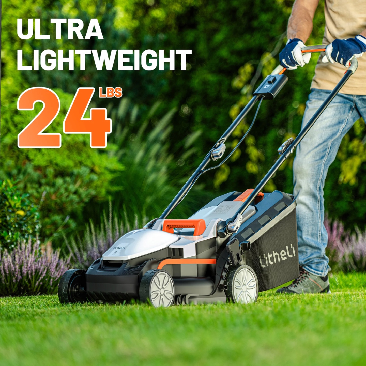 Litheli Electric Lawn Mower - 13" Deck, 24 LBS - photo 5