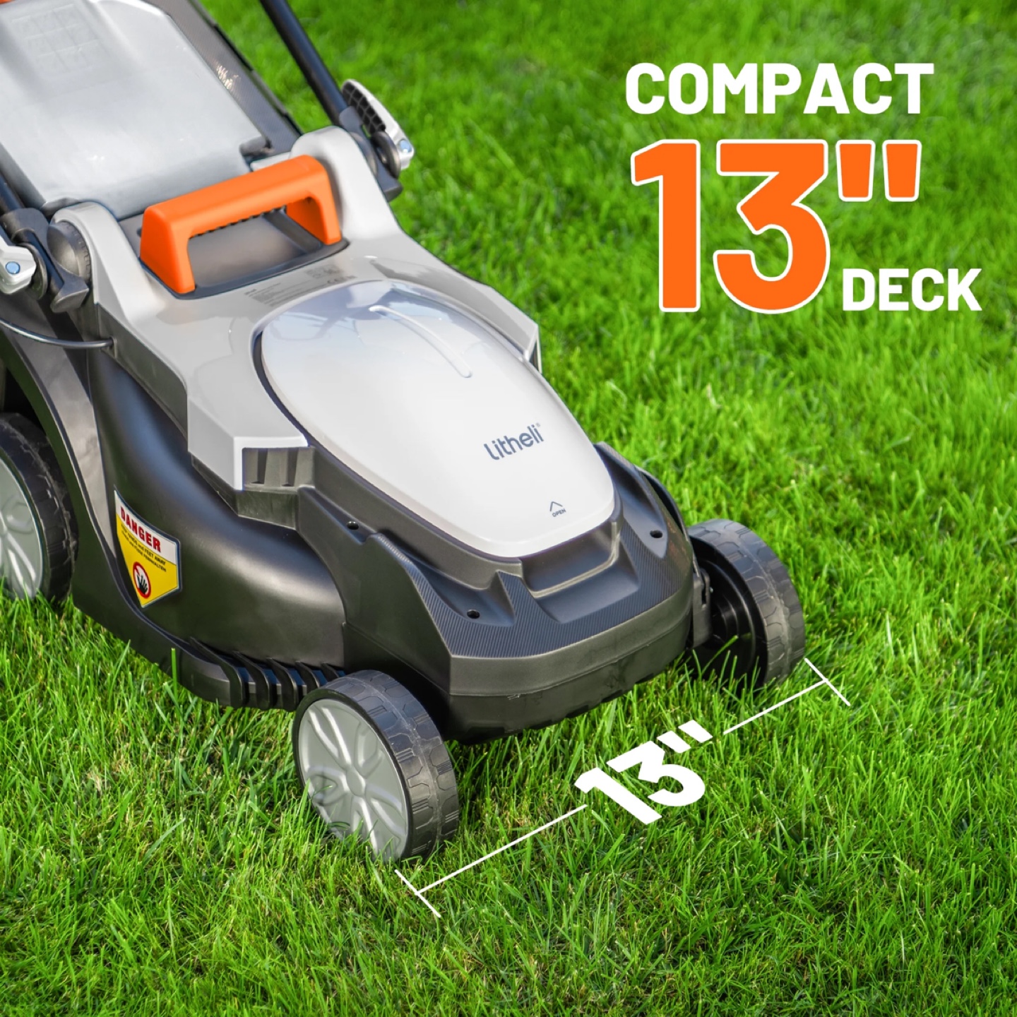 Litheli Electric Lawn Mower - 13" Deck, 24 LBS - photo 2