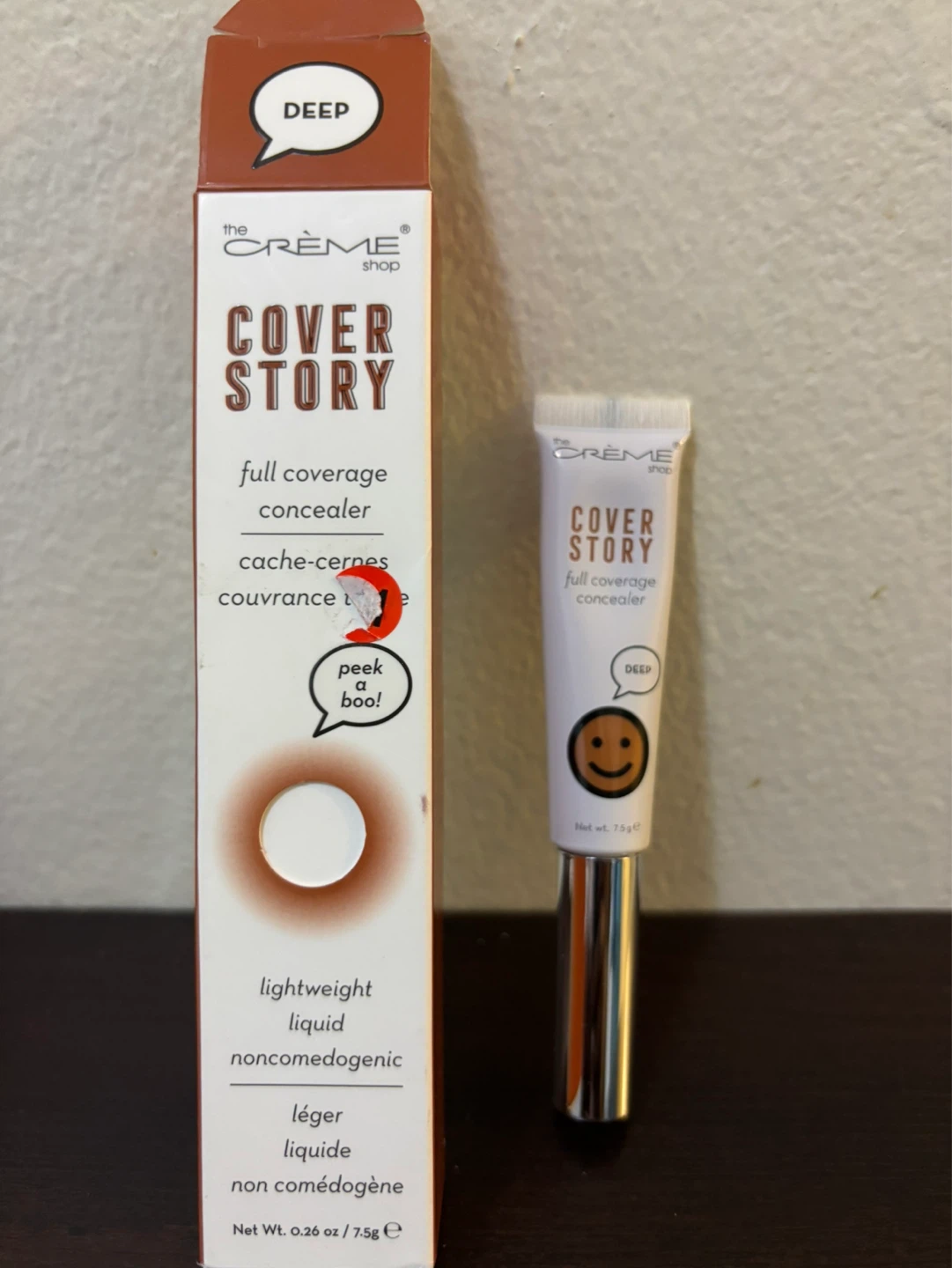NEW-The Crème Shop Cover Story Full Coverage Concealer, Deep