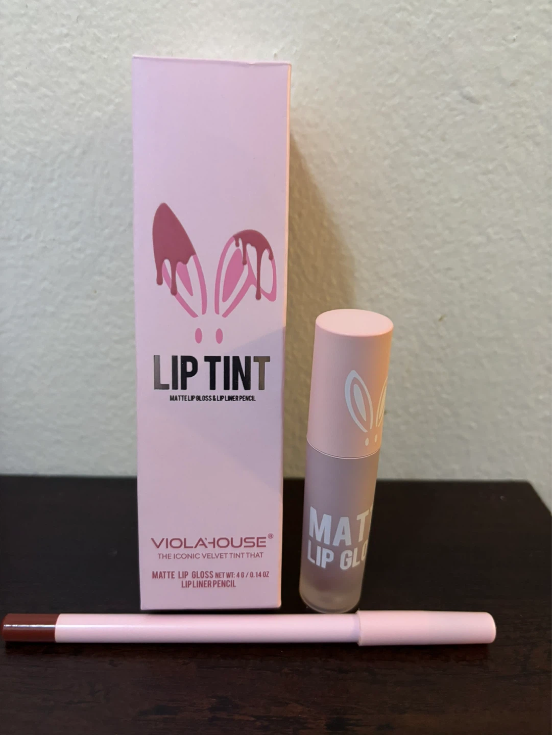 NEW-Viola-House Matte Lip Tint Gloss & Liner Pencil Set