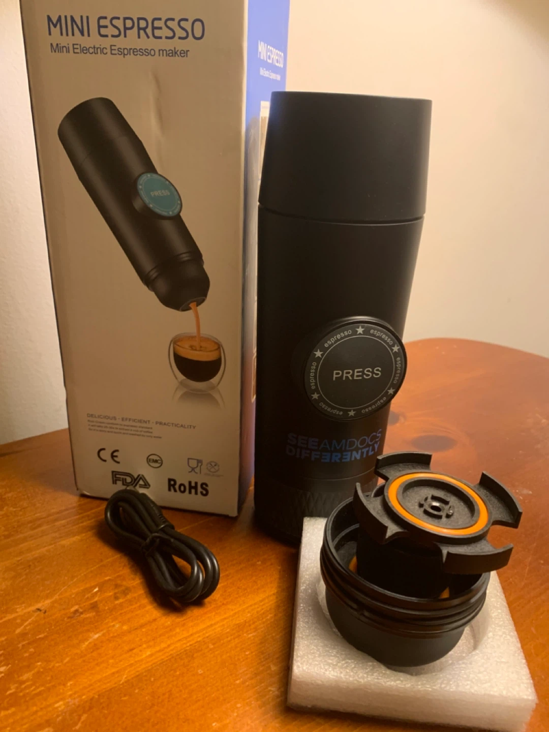 Mini Electric Espresso Maker Portable Coffee Machine
