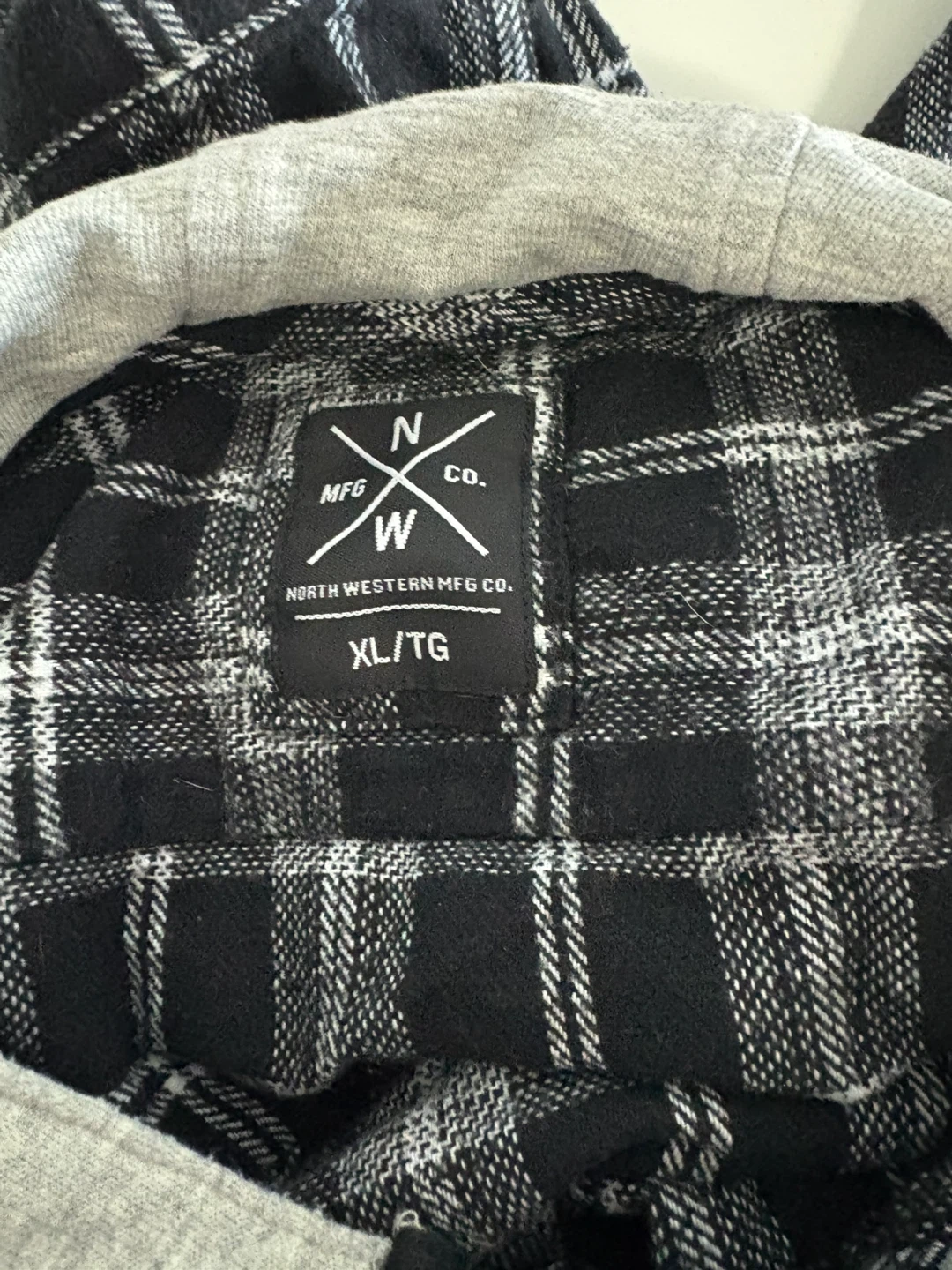 North Western Mfg. Co. Plaid Flannel Shirt with Hoodie - XL - photo 3