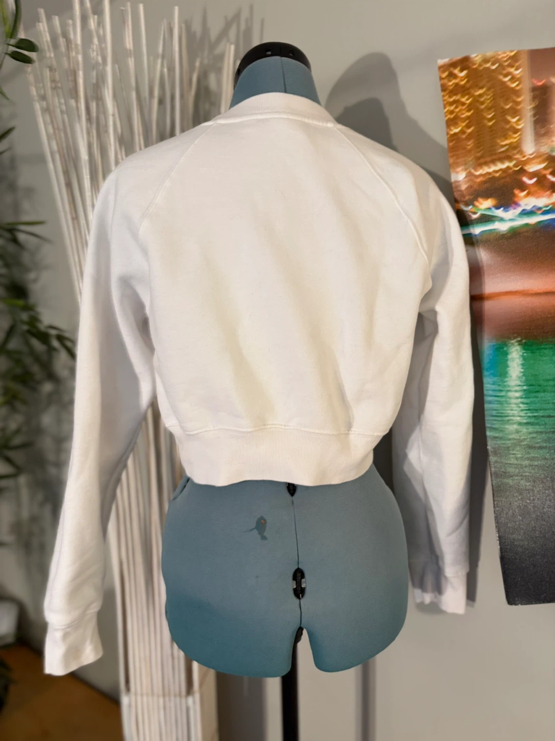 TNA Cozy Fleece Cropped Sweatshirt - White - photo 2