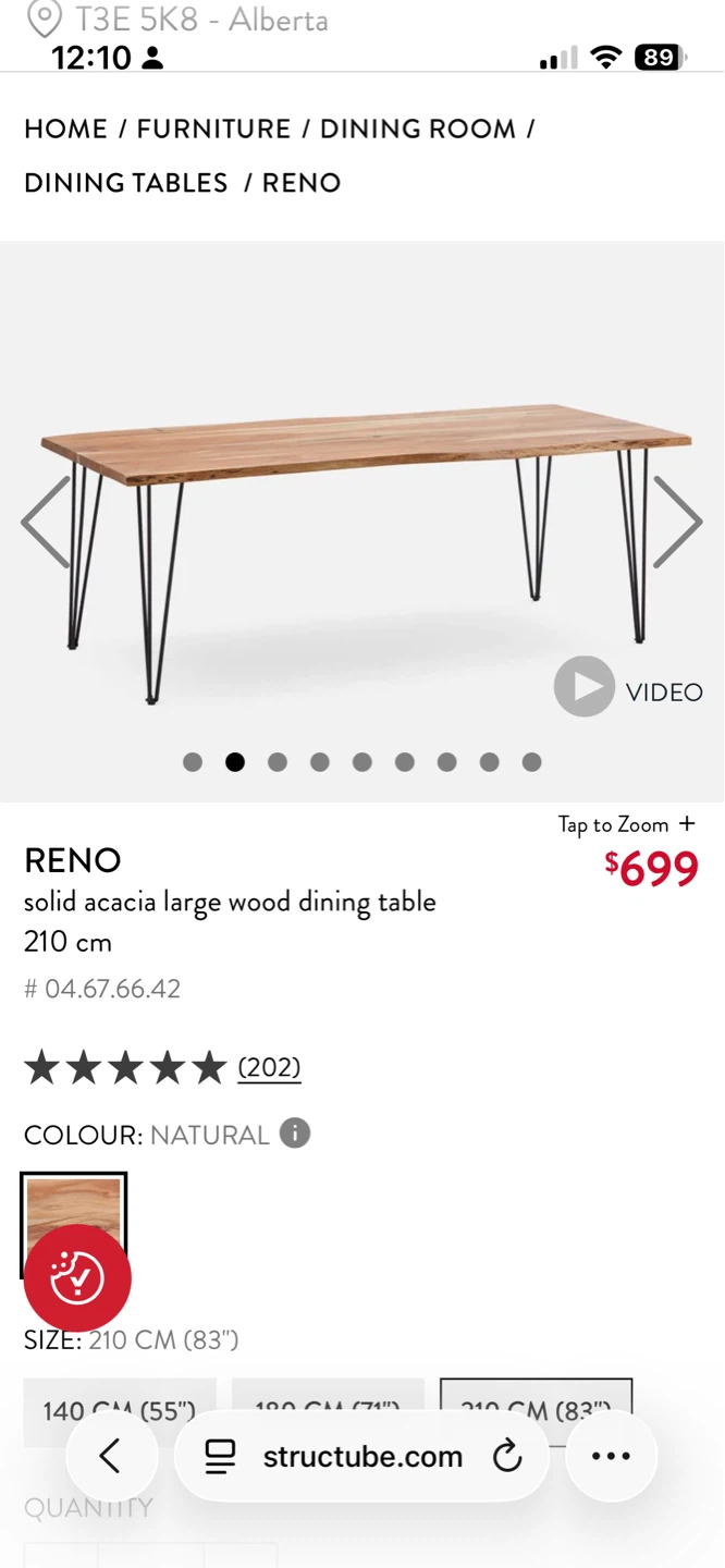 $600 - Solid Acacia Large Wood Dining Table - photo 2