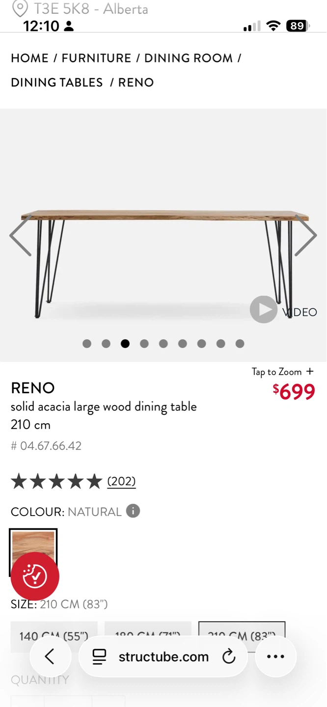 $600 - Solid Acacia Large Wood Dining Table - photo 3