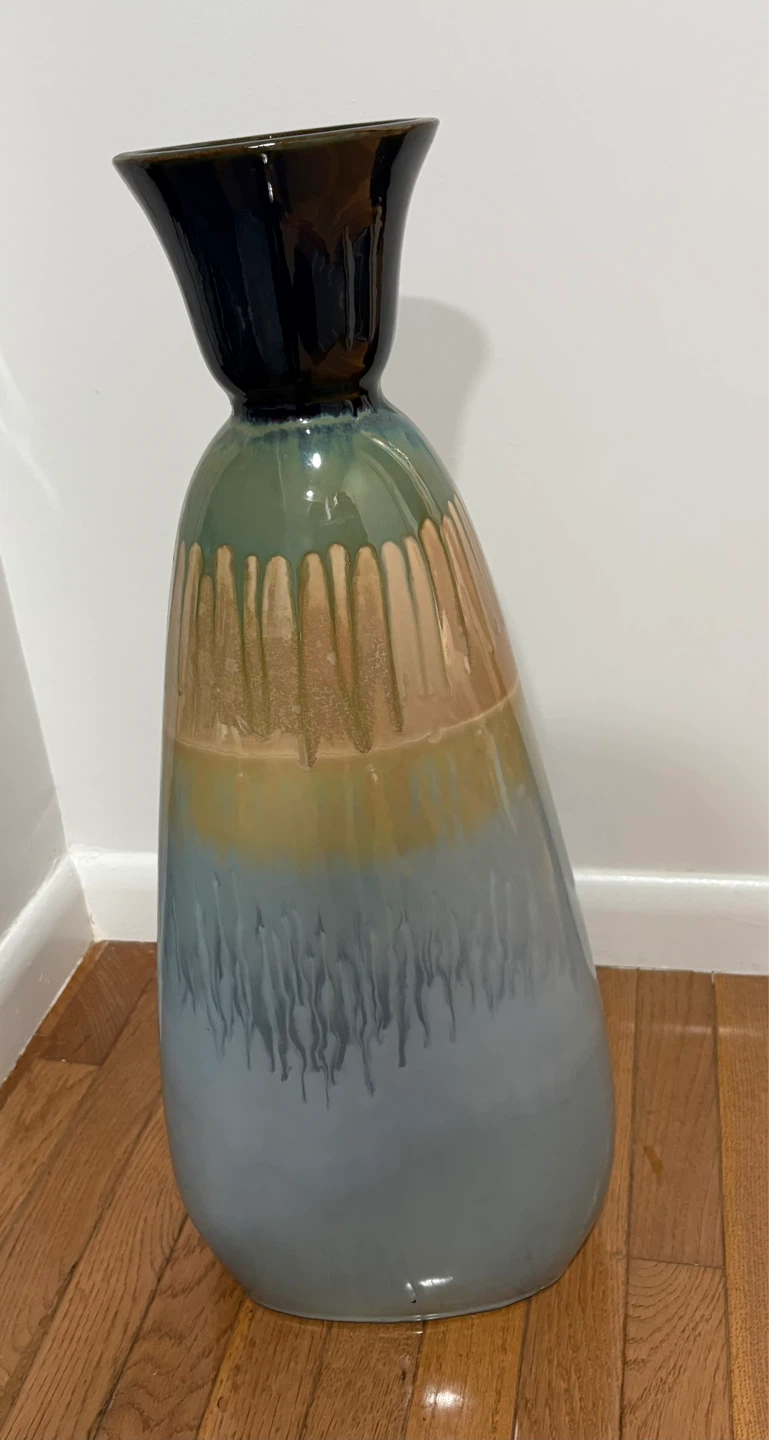 Large Drip Glaze Ceramic Vase