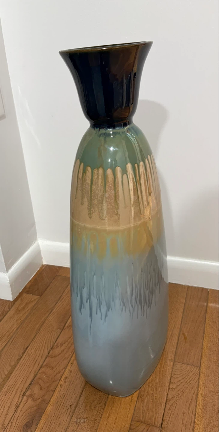Large Drip Glaze Ceramic Vase - photo 2