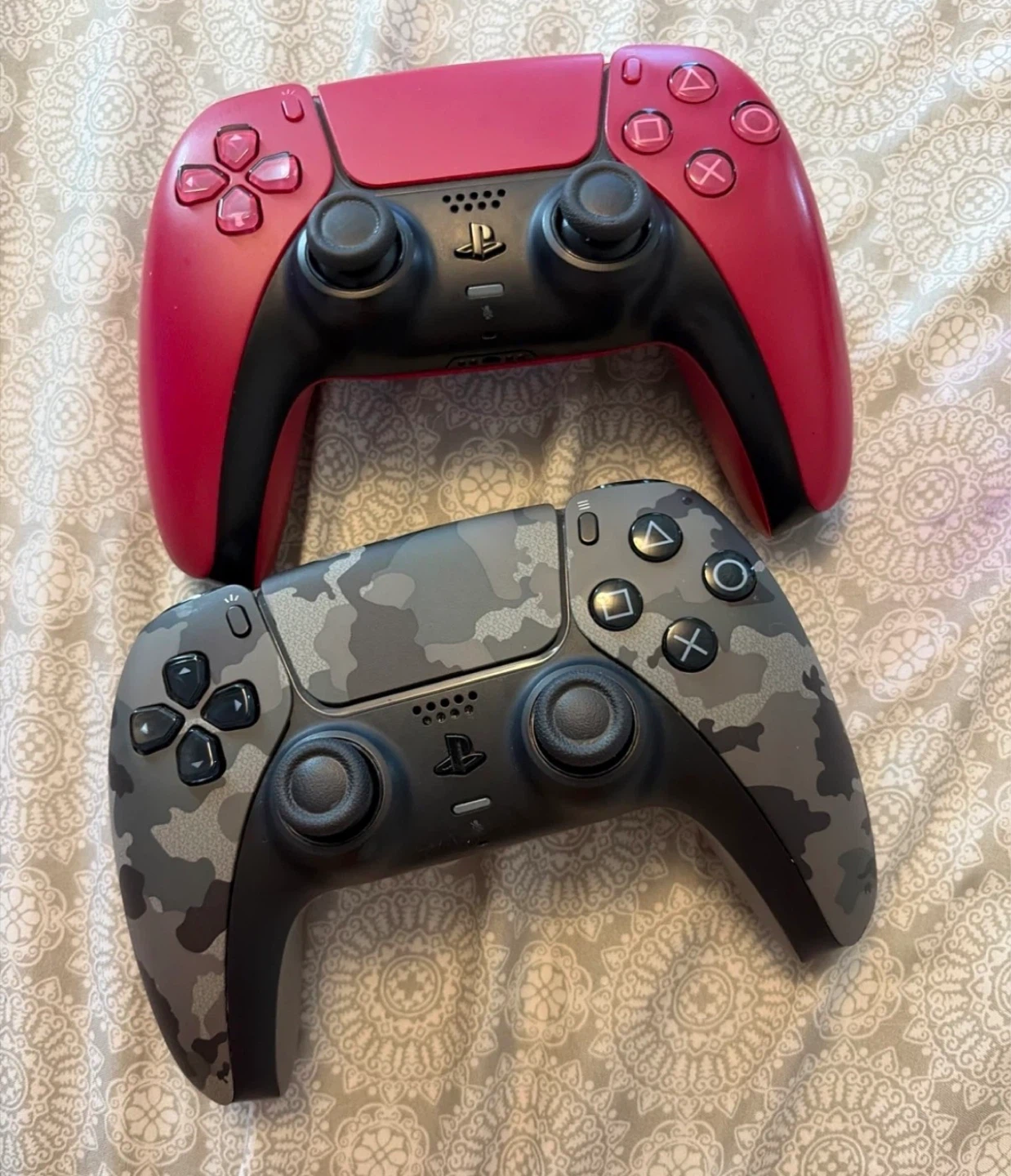 Sony PlayStation 5 DualSense Wireless Controllers - Red and Camo