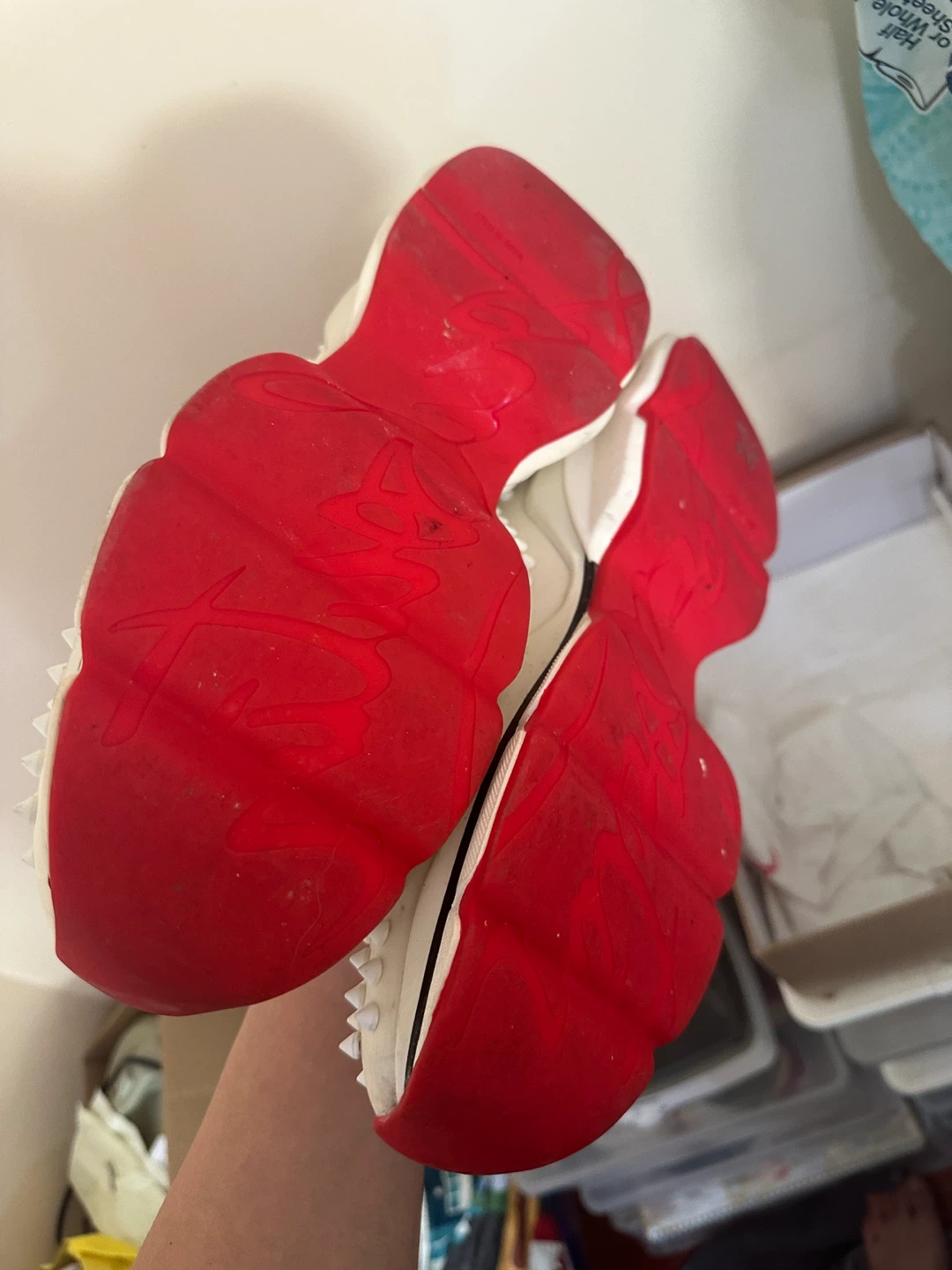 Christian Louboutin Mens Spike Sock Low Platform Sneakers - photo 3