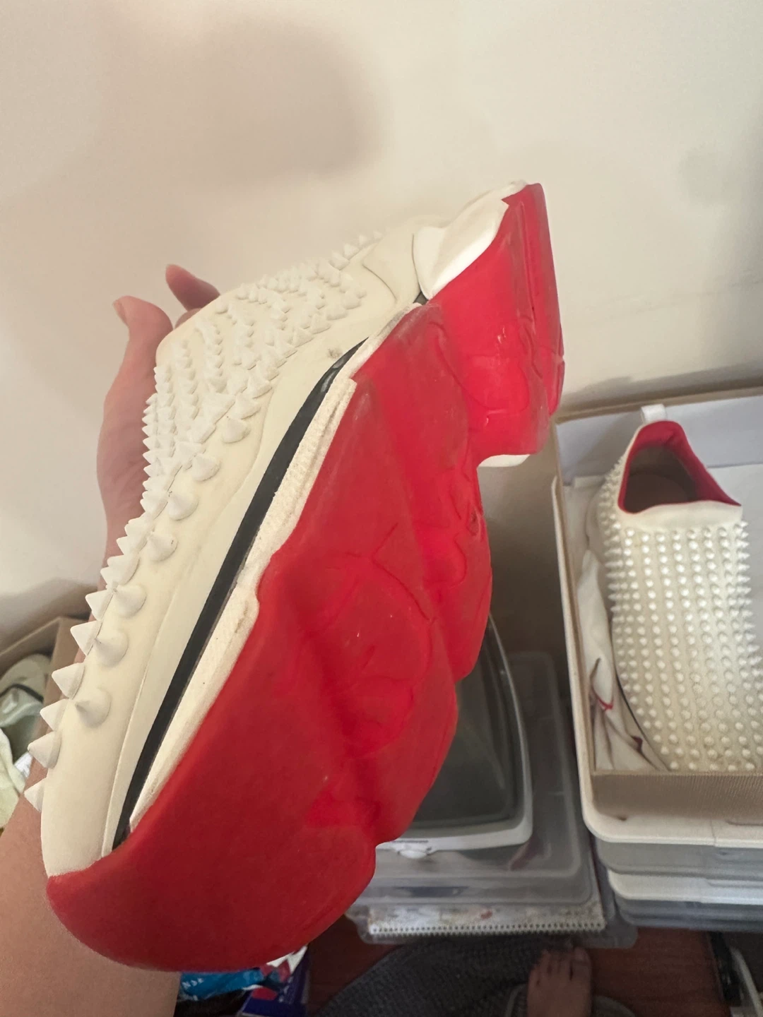 Christian Louboutin Mens Spike Sock Low Platform Sneakers - photo 4