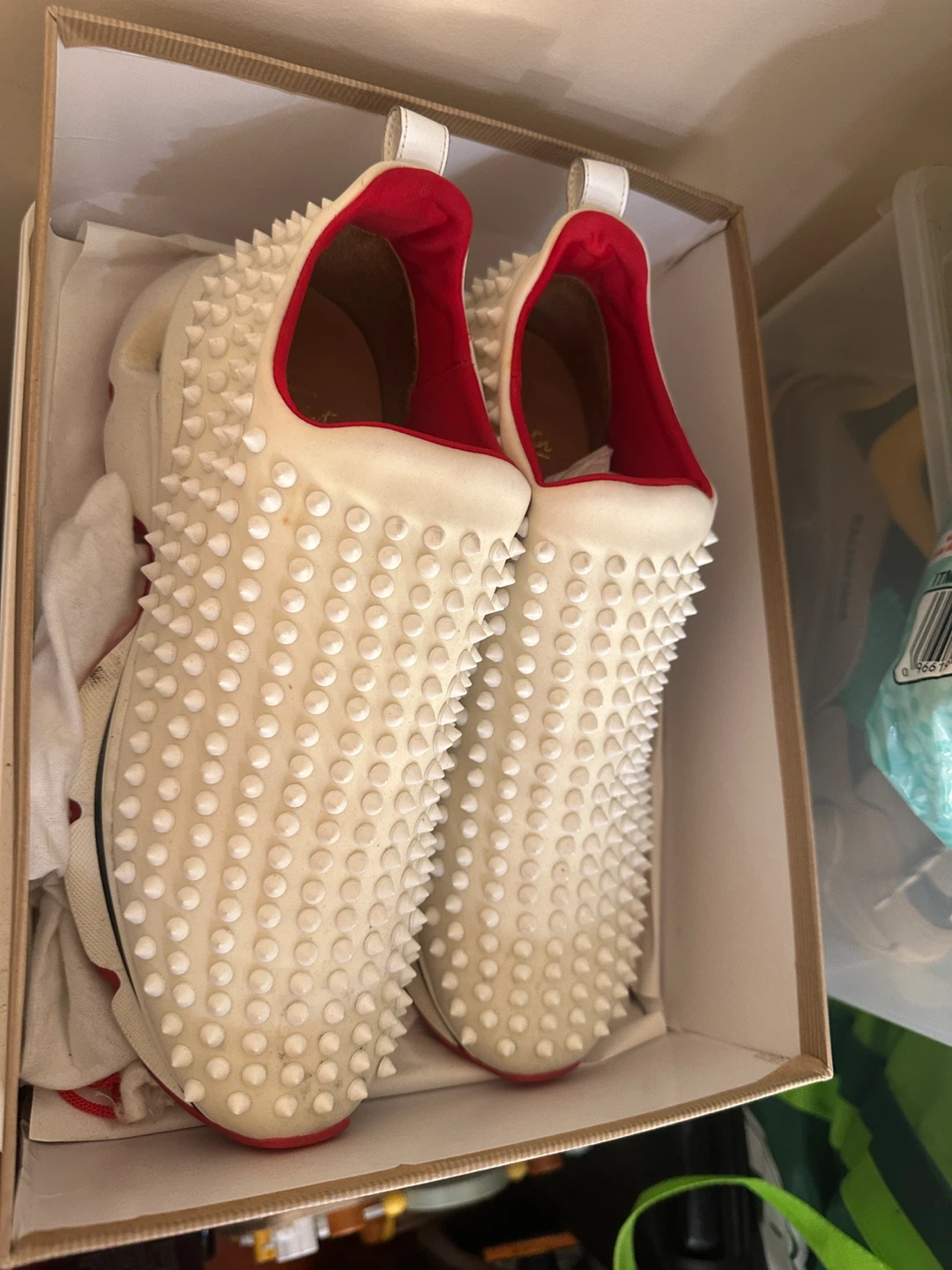 Christian Louboutin Mens Spike Sock Low Platform Sneakers - photo 2