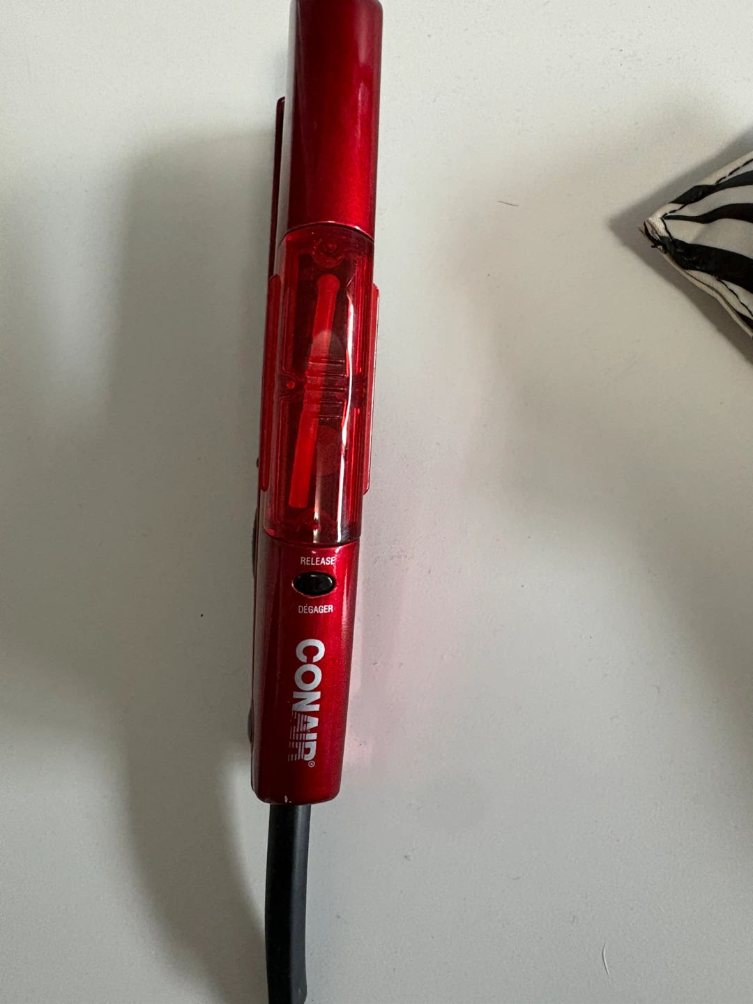 Conair Red Mini Hair Straightener with Zebra Pouch