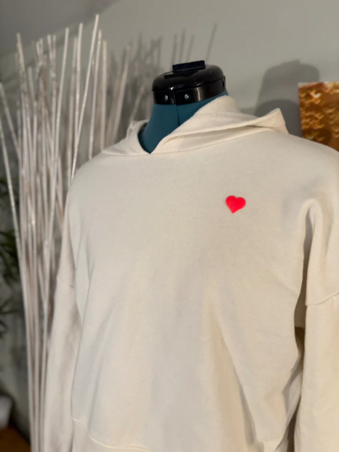 A New Day Cream Heart Hoodie - Medium - photo 2