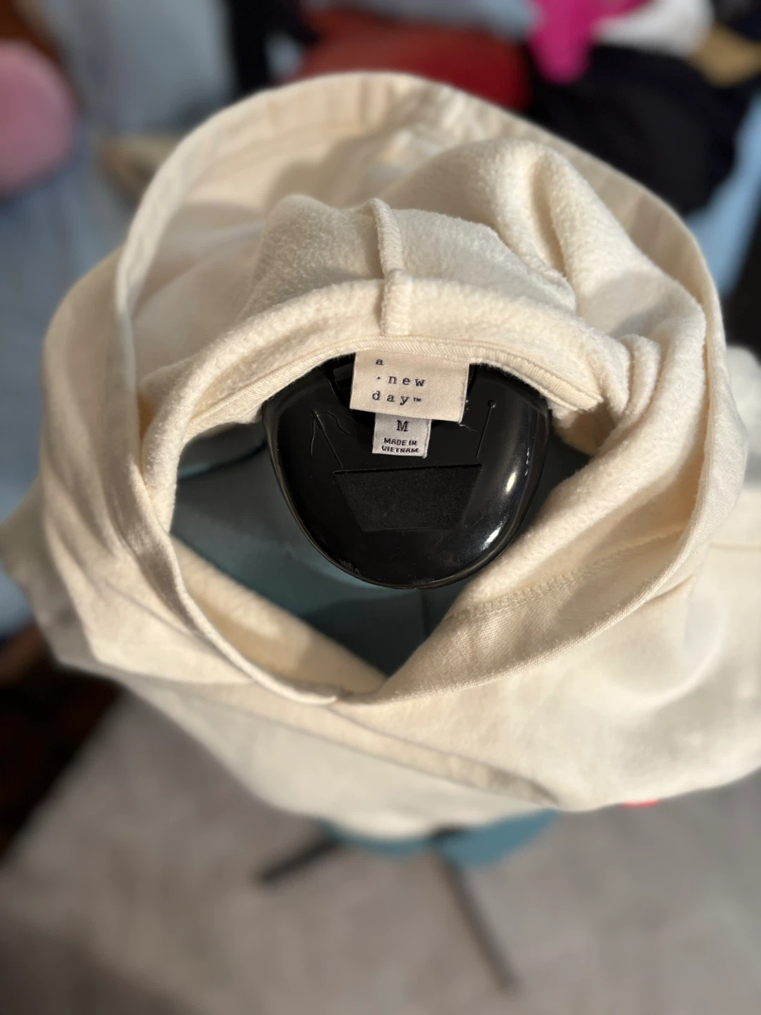 A New Day Cream Heart Hoodie - Medium