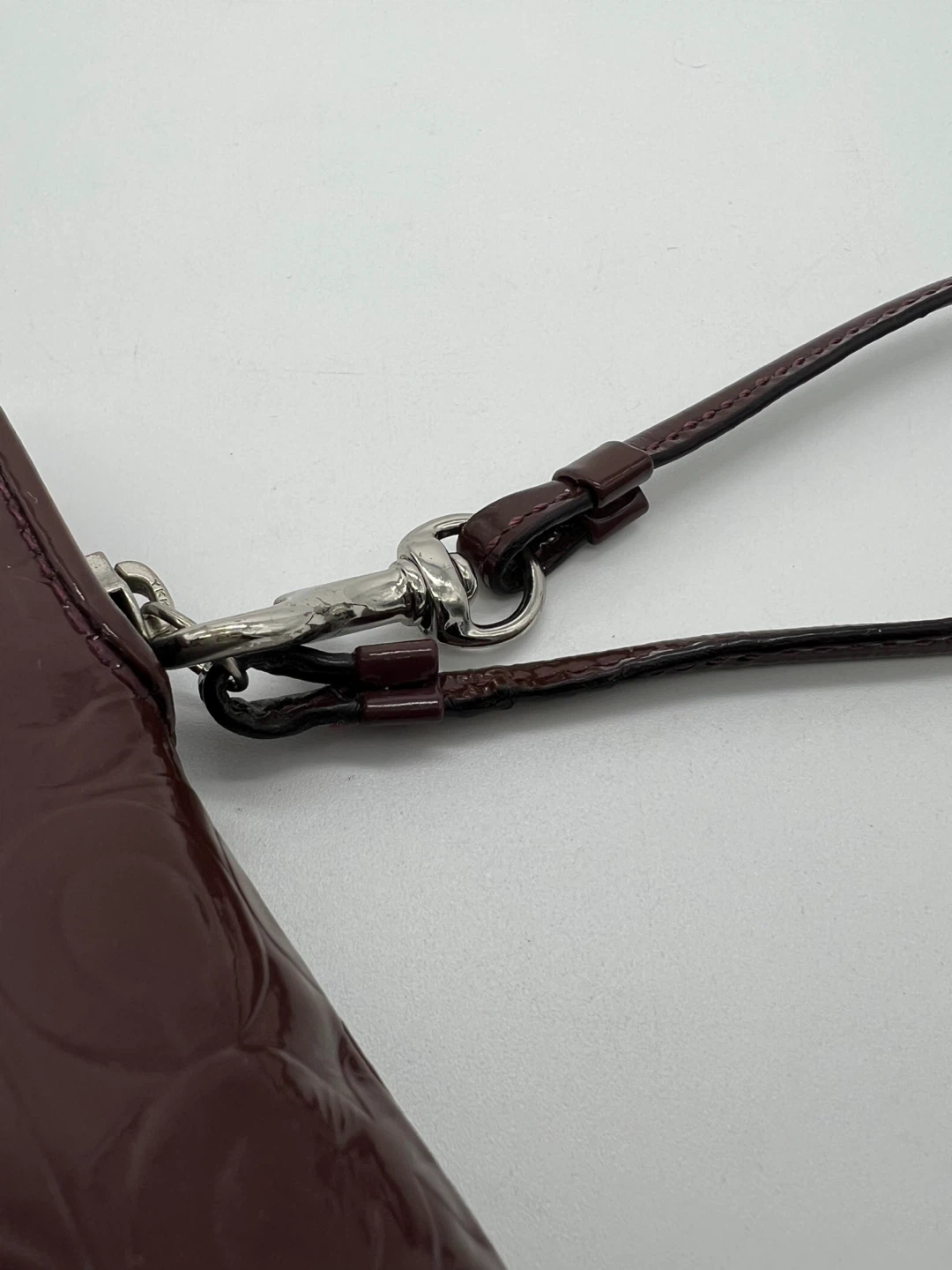 Coach Plum Embossed Wristlet - photo 5
