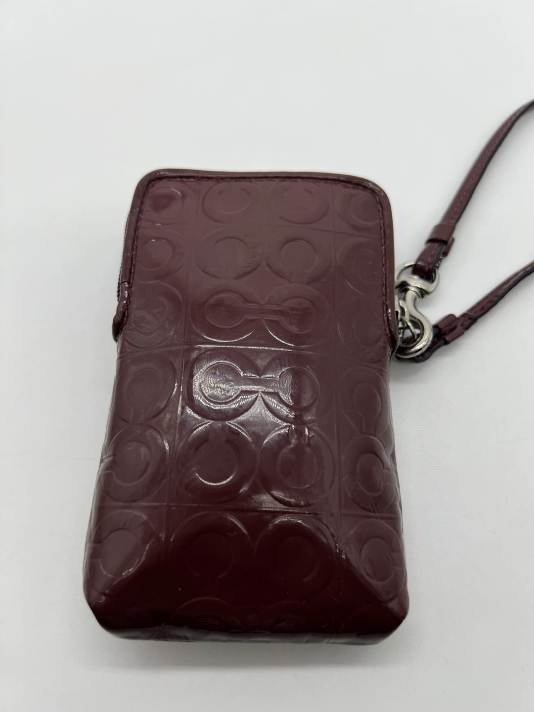 Coach Plum Embossed Wristlet - photo 4