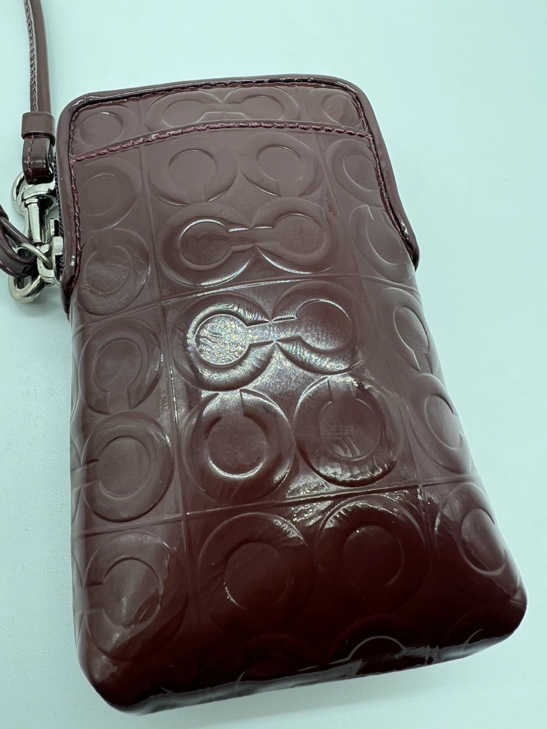 Coach Plum Embossed Wristlet - photo 3