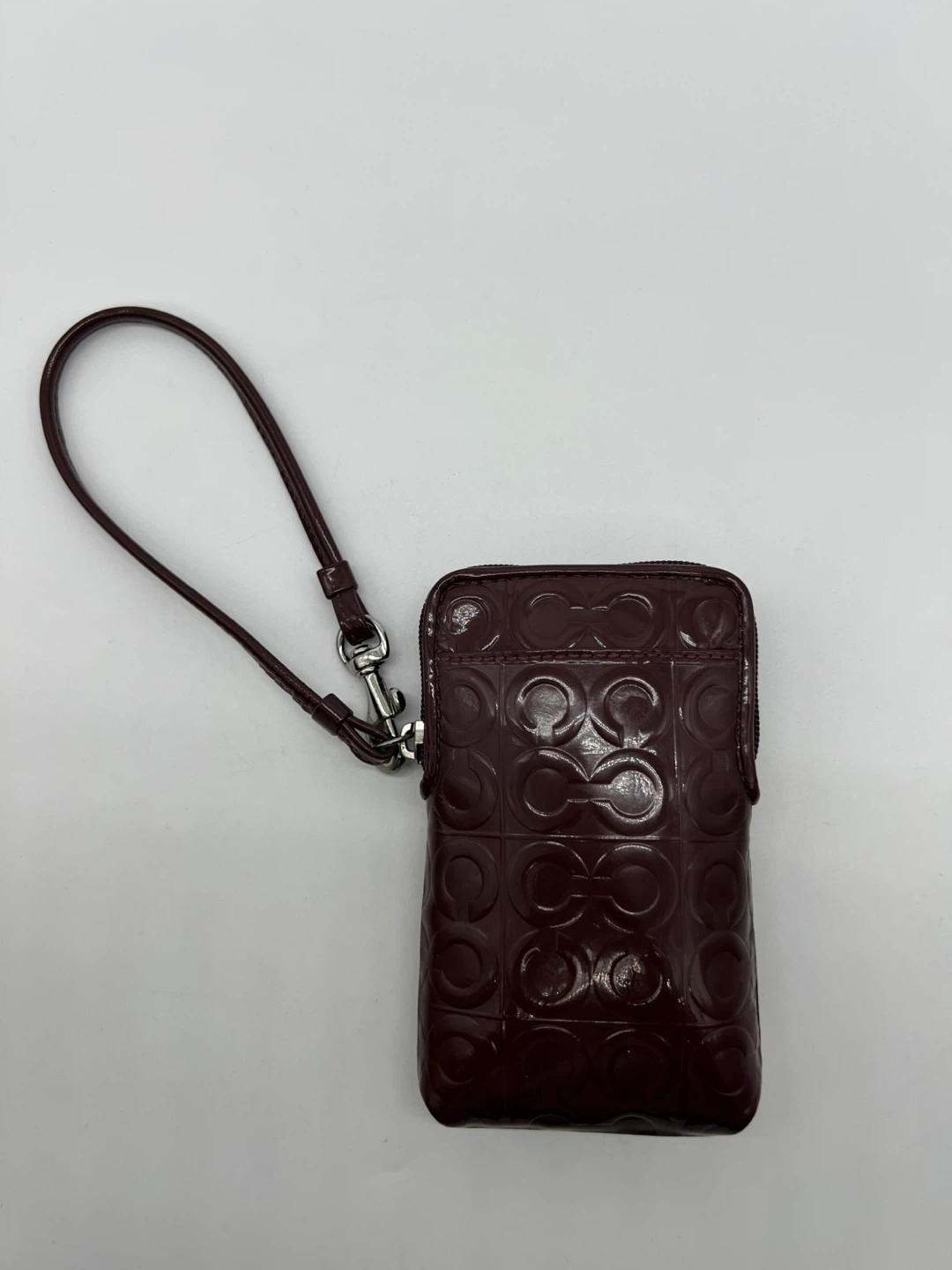 Coach Plum Embossed Wristlet - photo 2