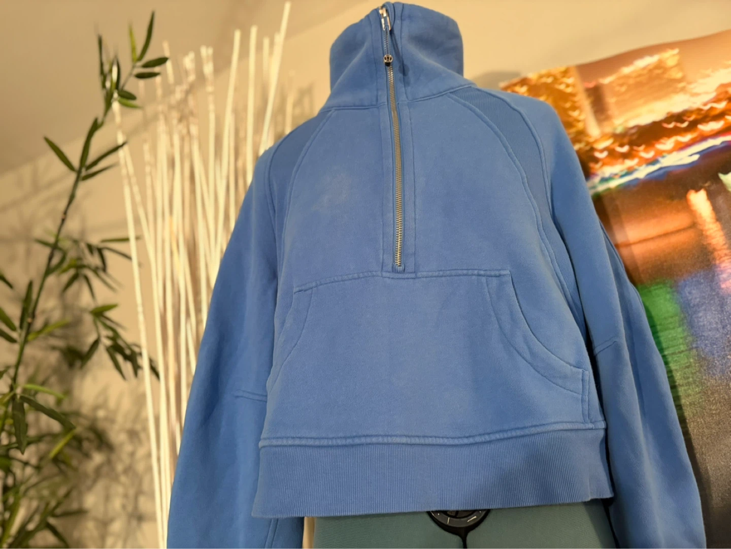 Lululemon Blue Quarter Zip Cropped Sweatshirt - photo 3