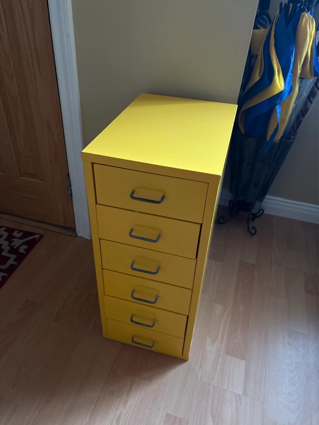 Yellow 6-Drawer Storage Cabinet