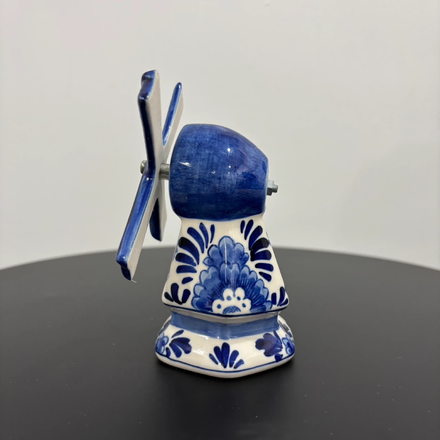 Delft Blue Hand Painted Ceramic Windmill - photo 4
