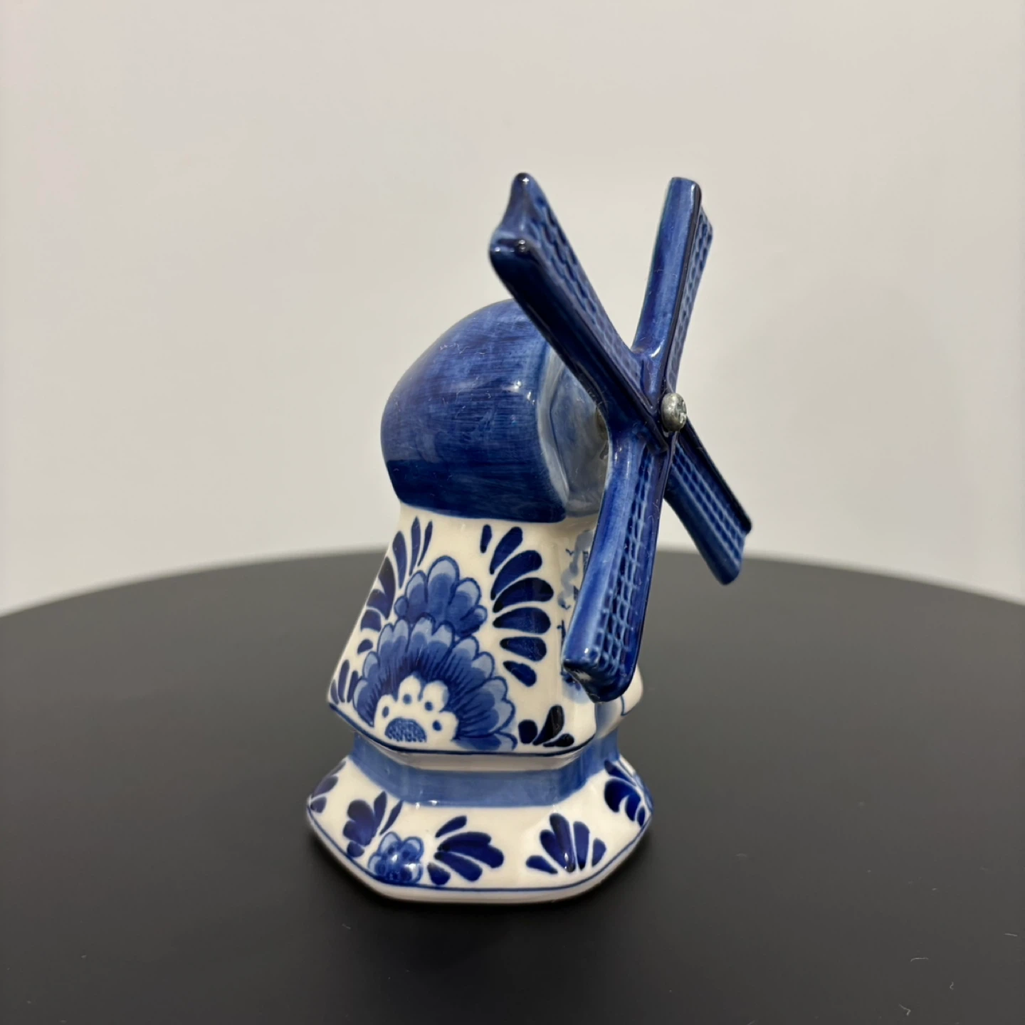 Delft Blue Hand Painted Ceramic Windmill - photo 2