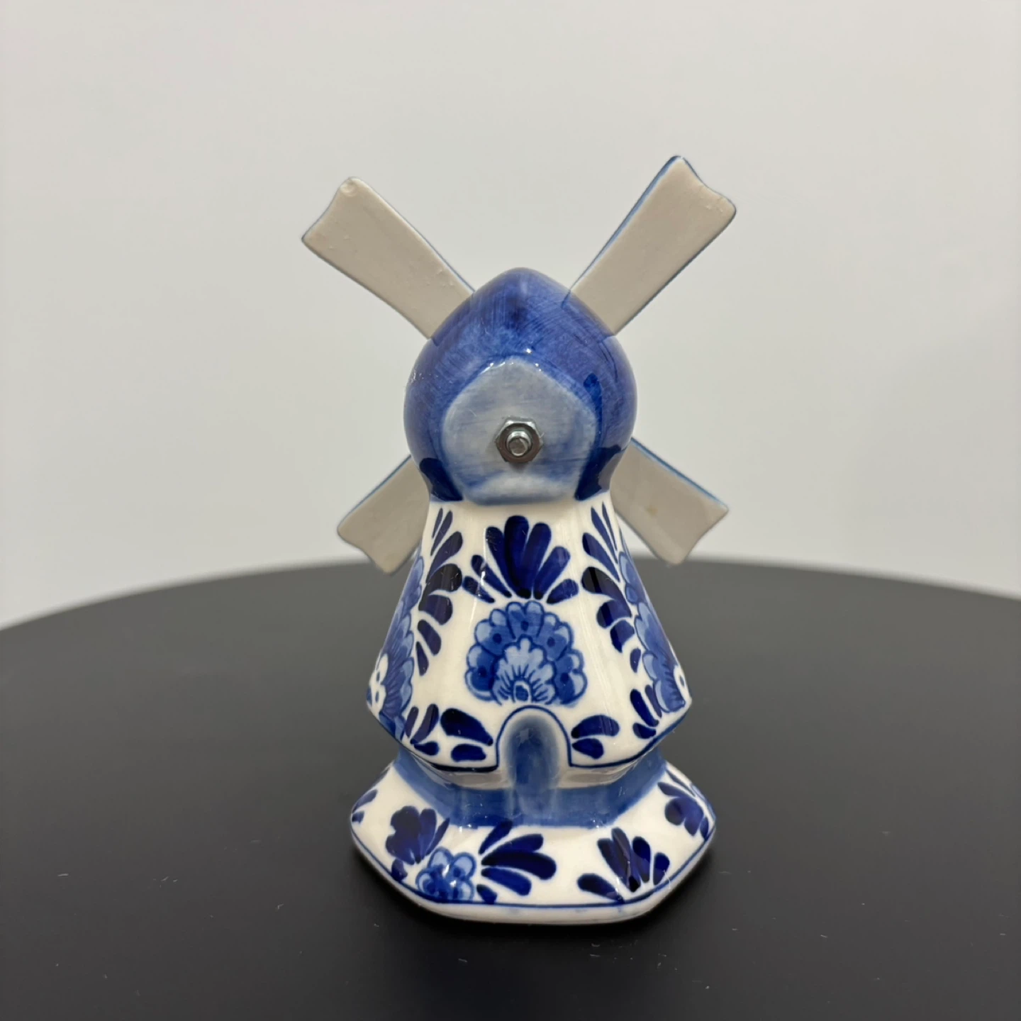 Delft Blue Hand Painted Ceramic Windmill - photo 3