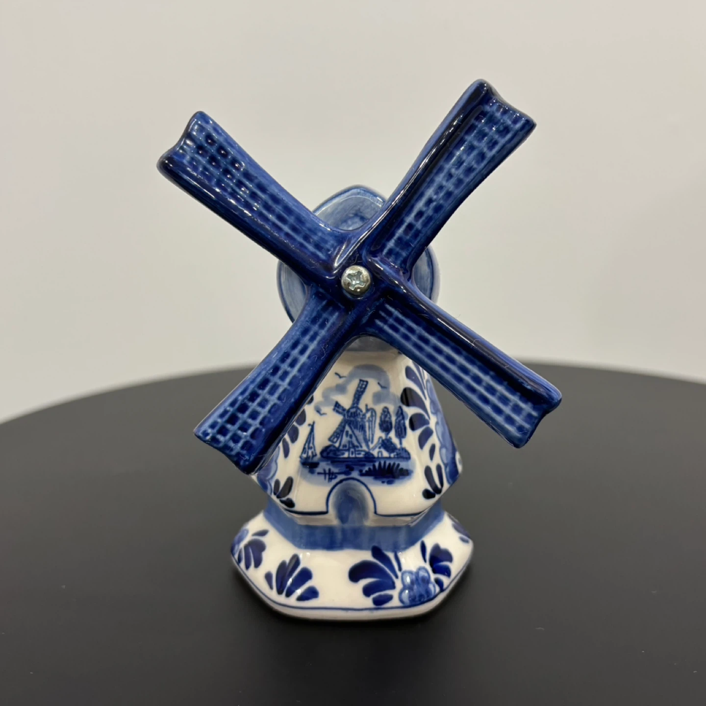 Delft Blue Hand Painted Ceramic Windmill