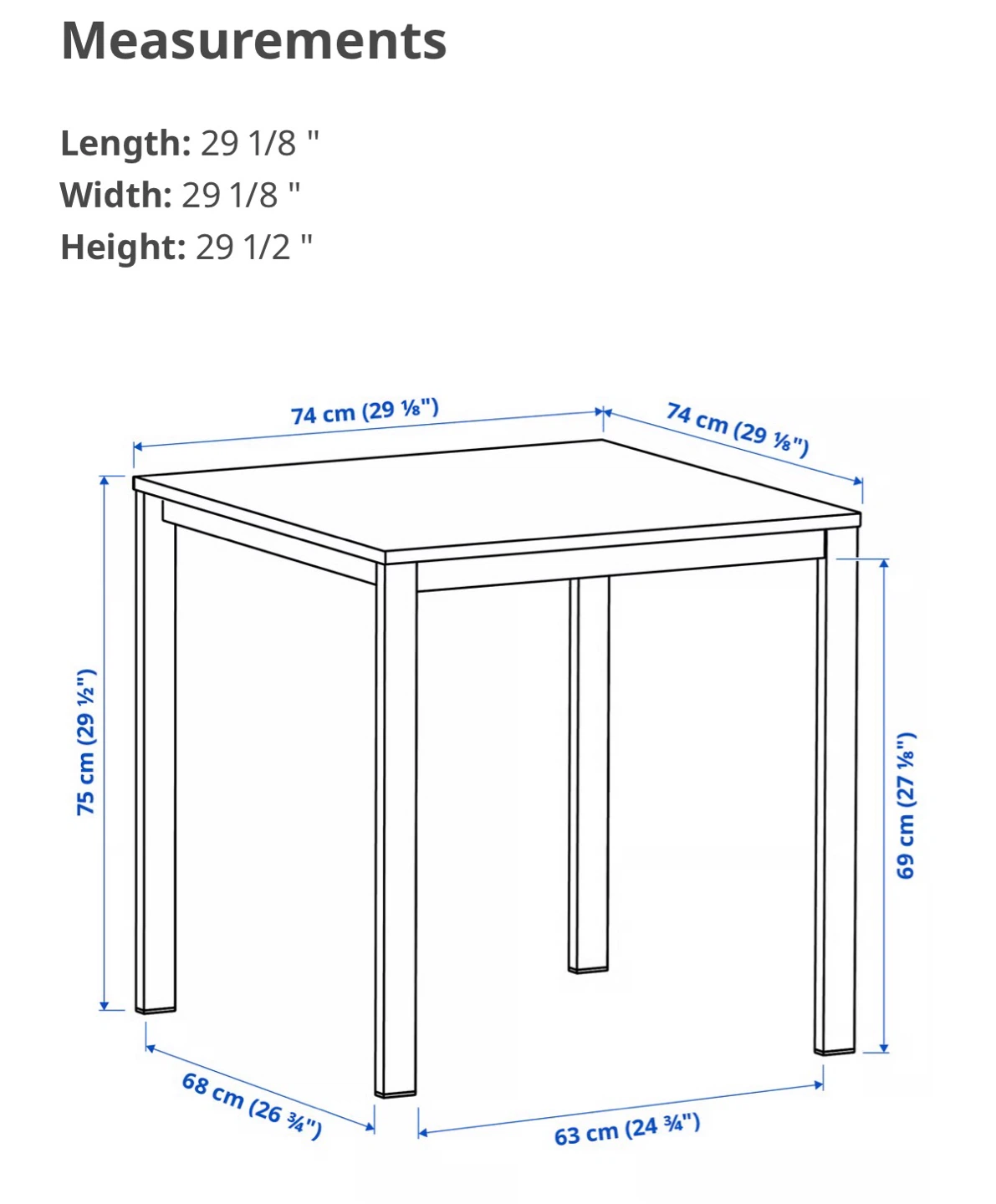 Ikea White Square Dining Table - photo 2