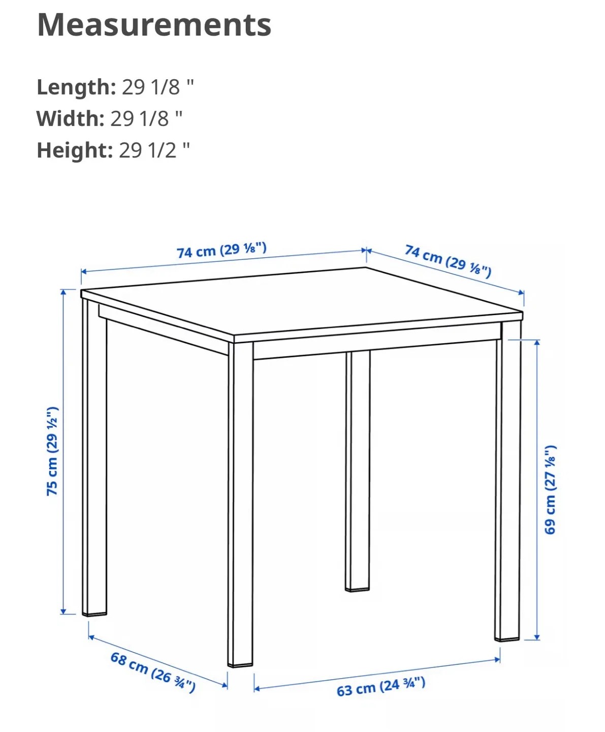 Ikea White Square Dining Table - photo 2