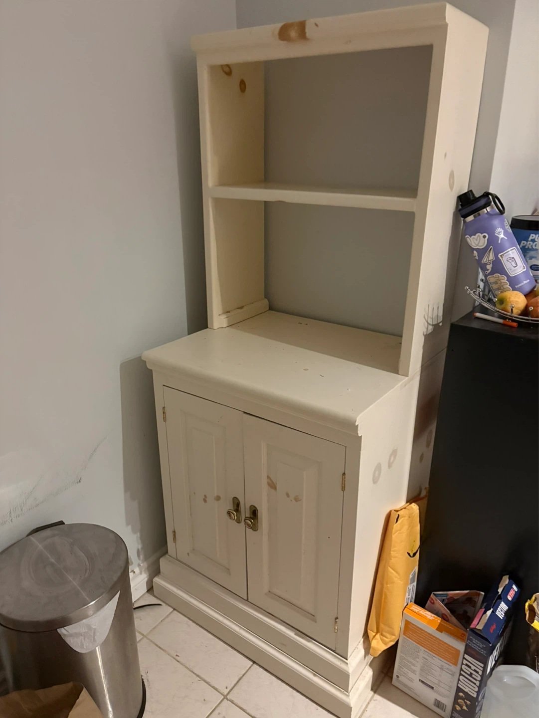 solid wood hutch with cabinet