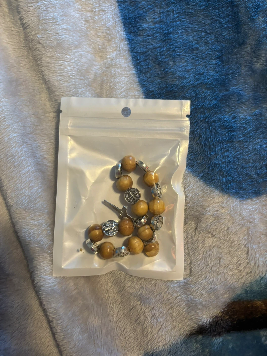 Wooden Beaded Bracelet with St. Benedict Medals