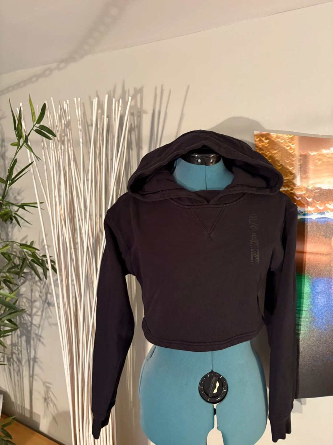 Black Cropped Hoodie - photo 5