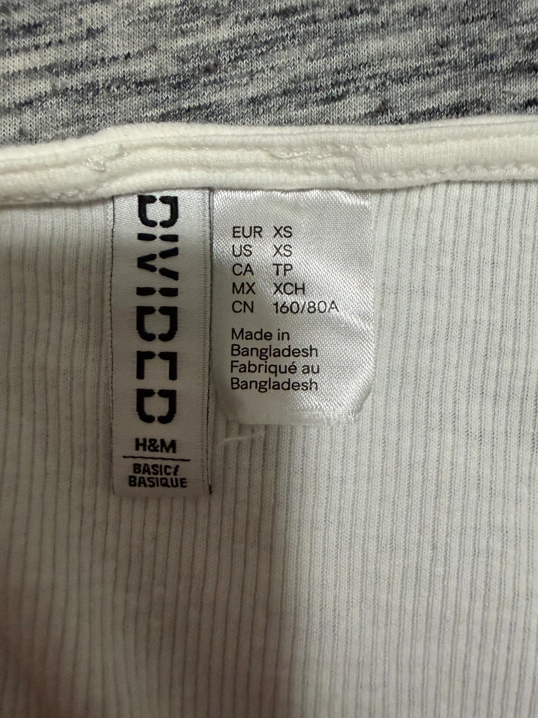 H&M Divided White Ribbed Strapless Mini Dress XS - photo 3