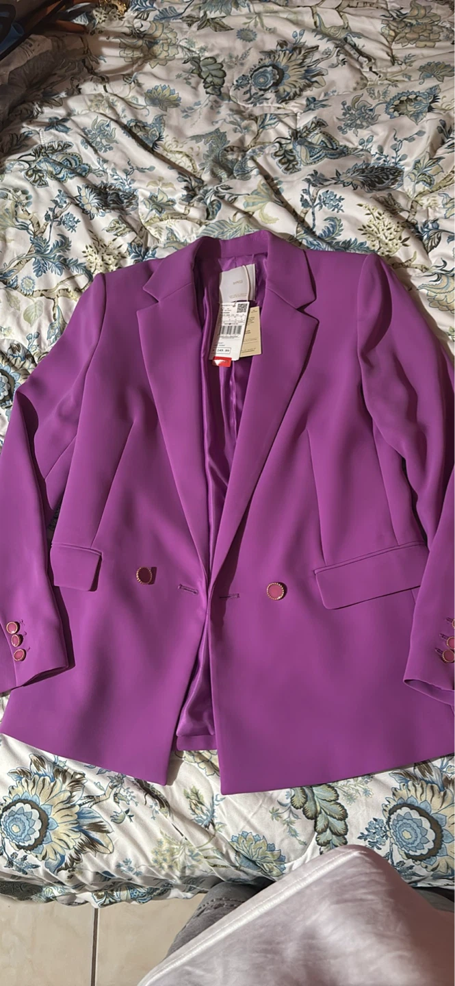 Mango Women's Purple Blazer - Size S