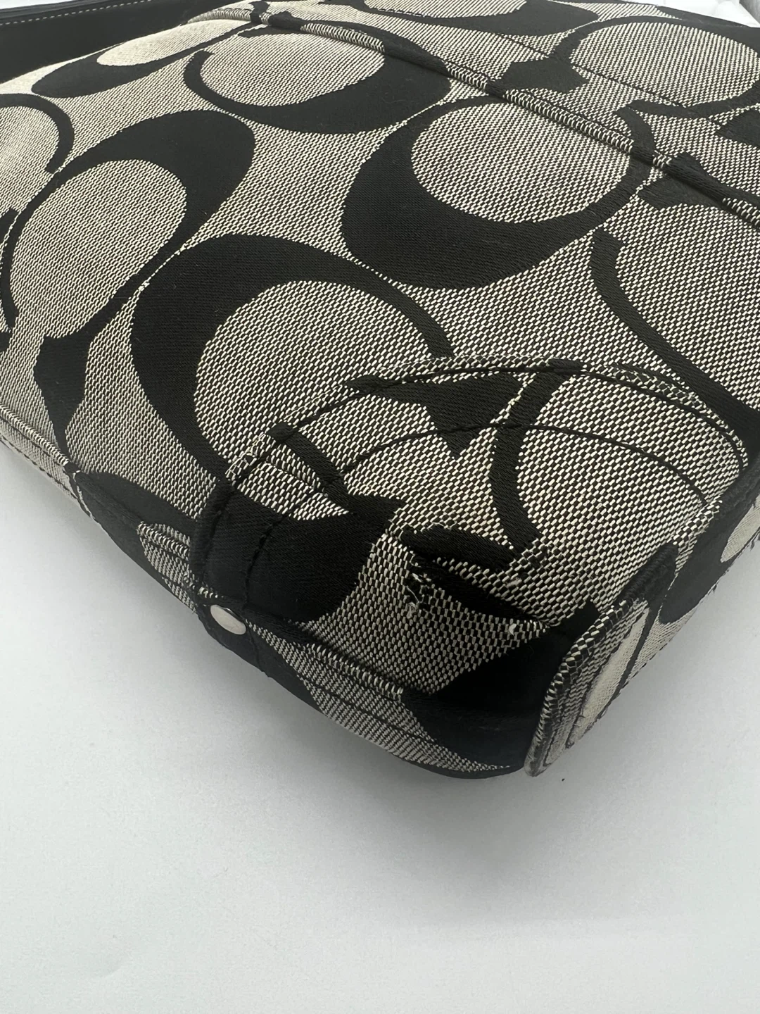 COACH F13079 Y2K Signature Monogram Black Jacquard Crossbody Bag - photo 5