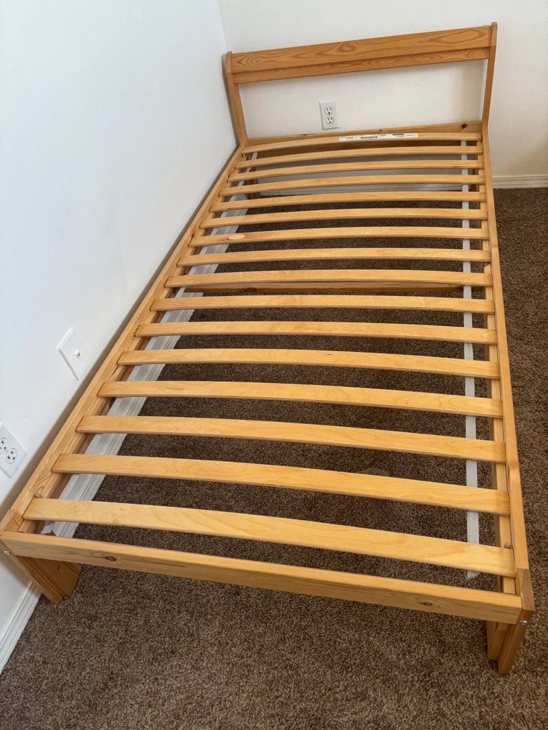 Wooden Bed Frame with Slatted Base