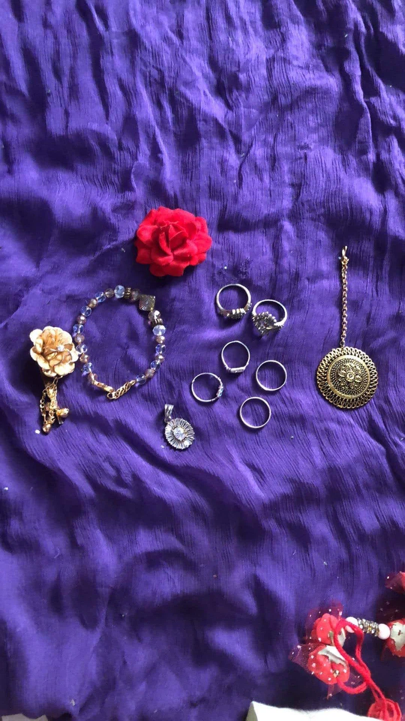 Jewellery Set: Bracelet, Rings & Maang Tikka