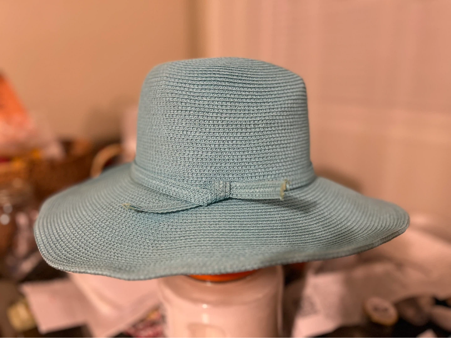 Light Blue Wide Brim Sun Hat - photo 2
