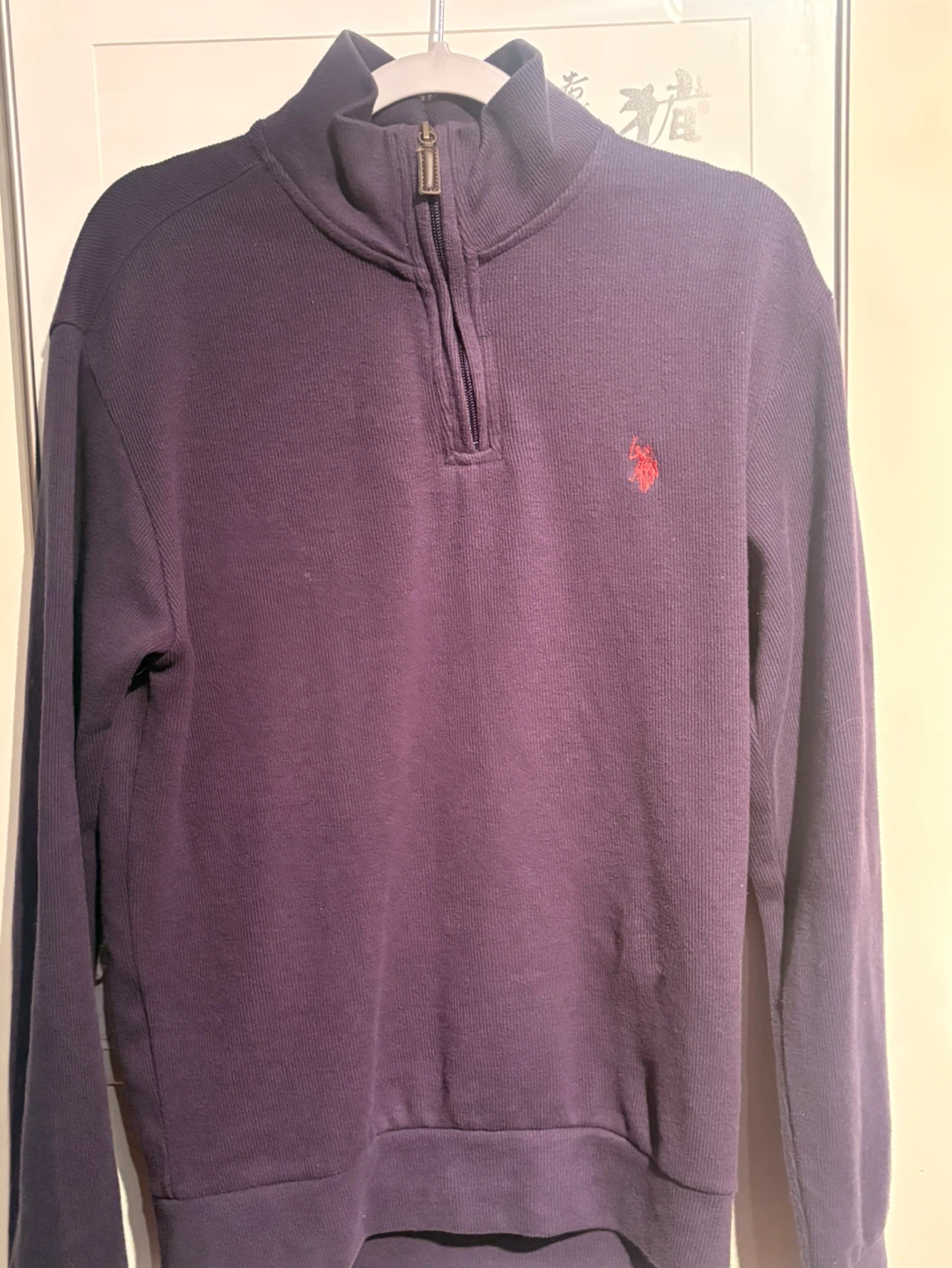 Polo Ralph Lauren Navy Quarter-Zip Sweater – Men’s Small