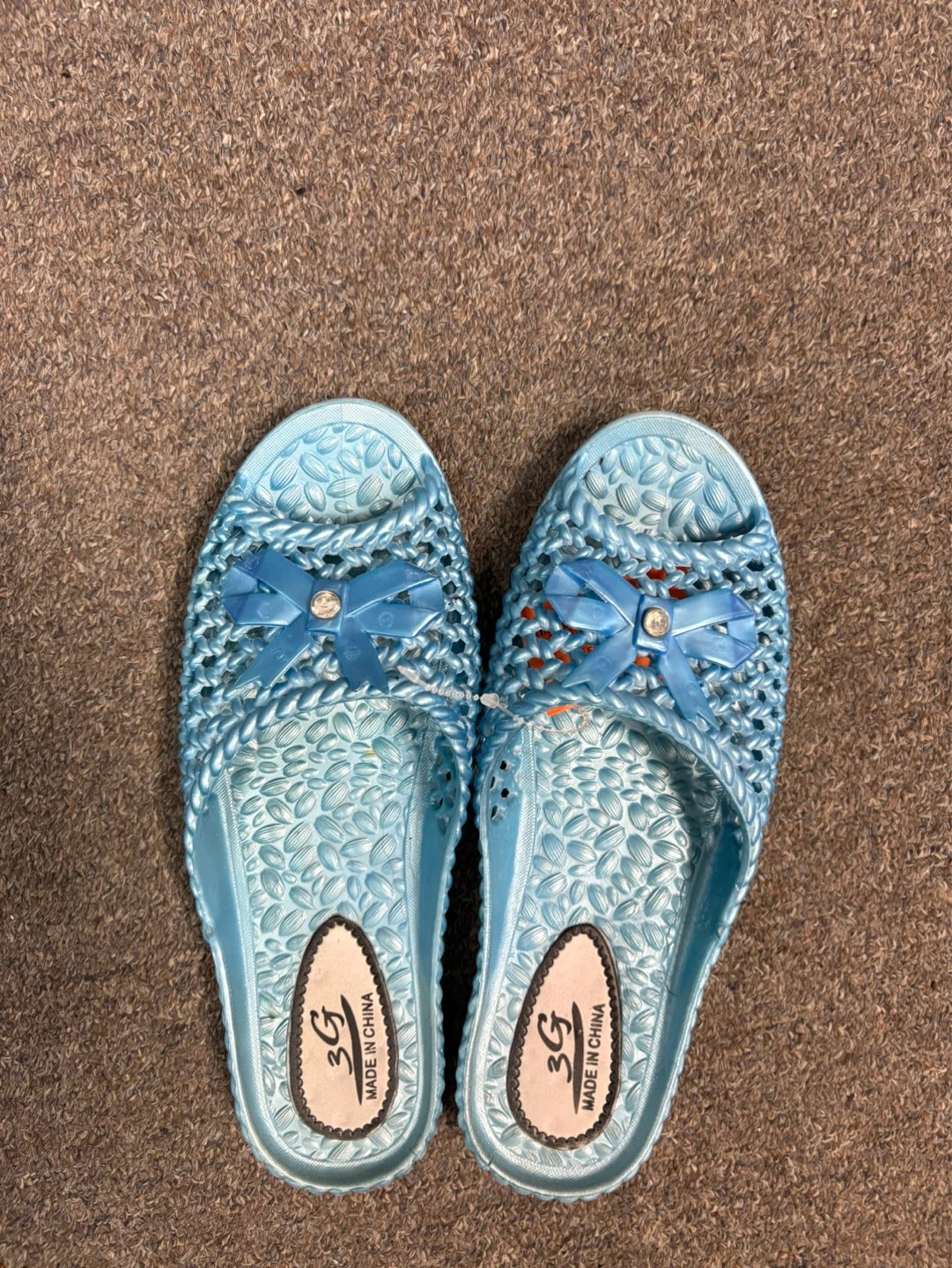Blue 3G Slides Sandals Women's Size 40
