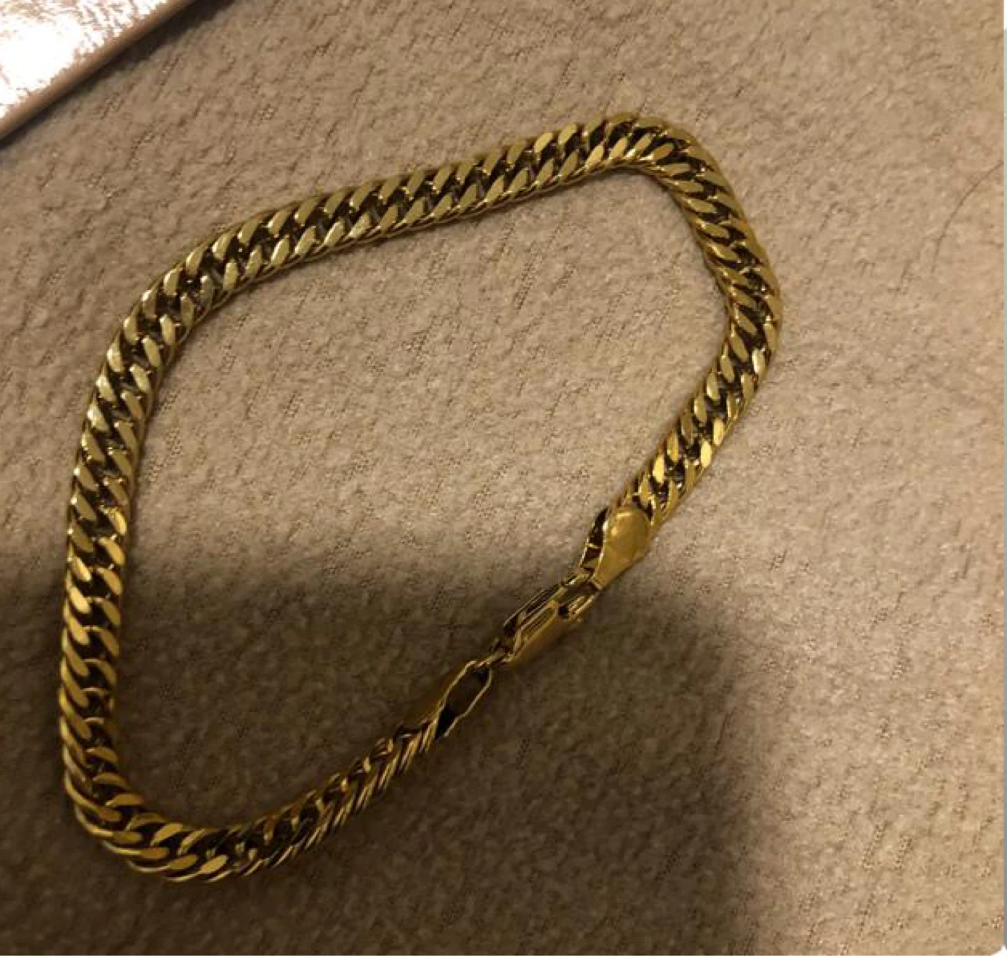 Gold Curb Chain Bracelet