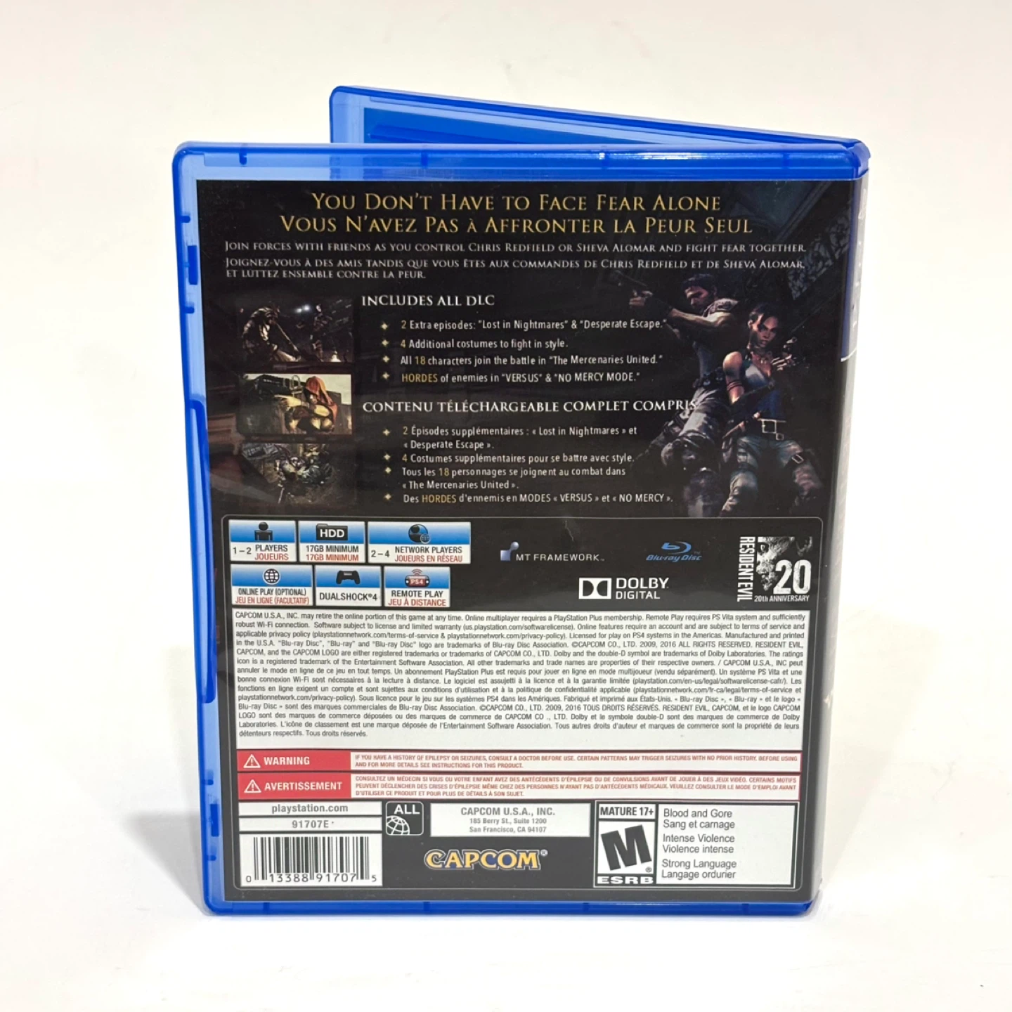 Resident Evil 5 - PS4 - Mint Condition - photo 3