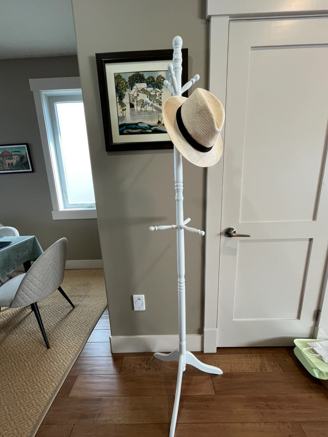 White Wooden Coat Rack